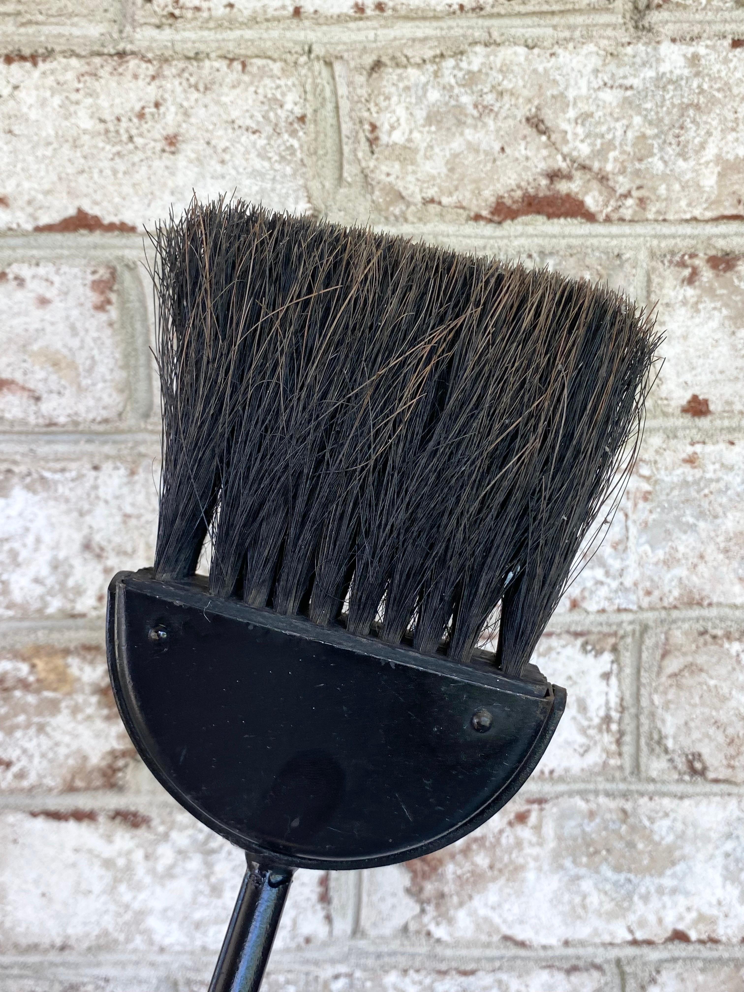 Mid-Century Wood and Iron Fireplace Tools 1