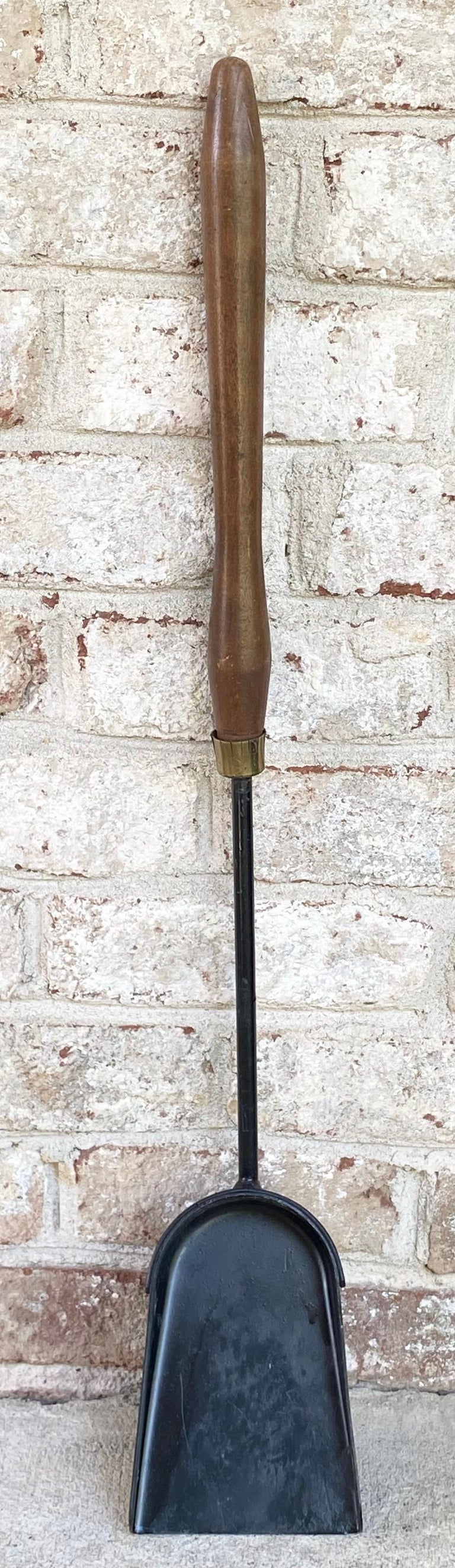 MidCentury Wood and Iron Fireplace Tools For Sale at 1stDibs