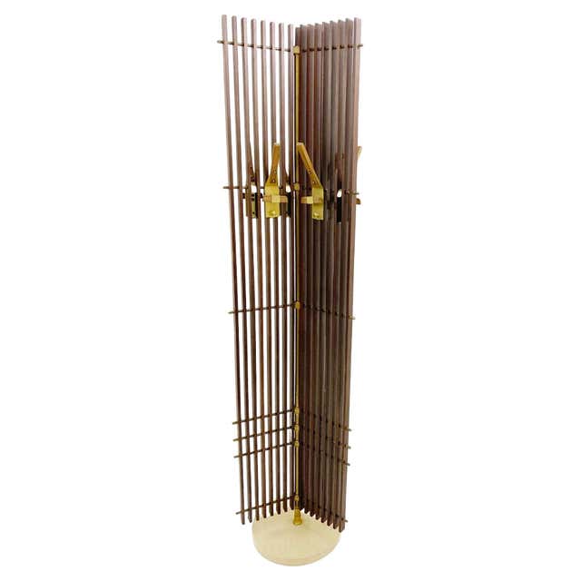 Architectural Italian Travertine Coat Rack For Sale at 1stDibs