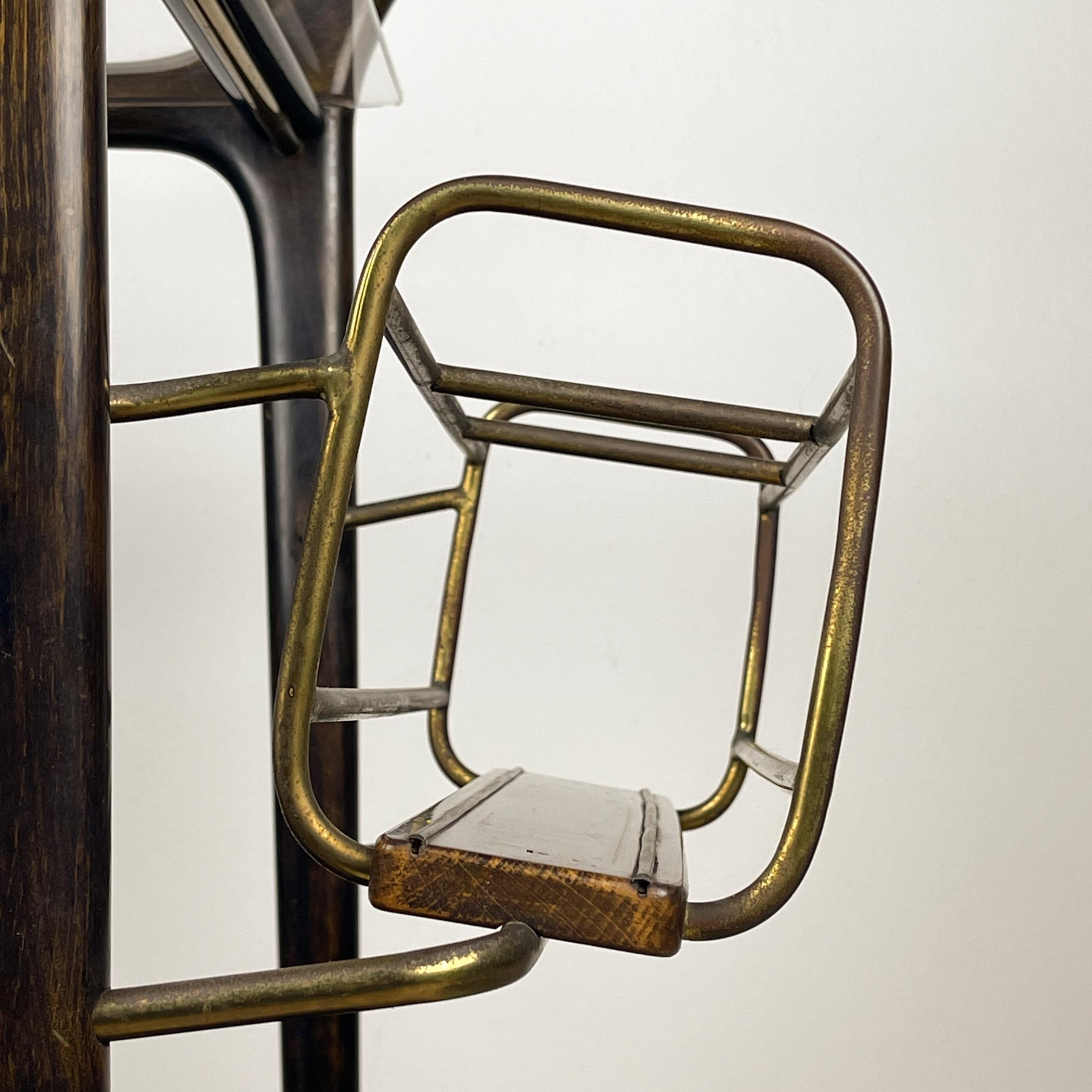 Chariot de bar en bois du milieu du siècle, Italie, années 1950 en vente 5