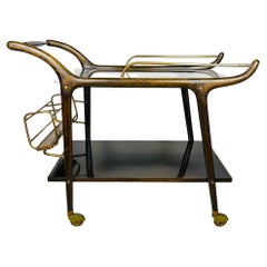 Barwagen aus Holz aus der Mitte des Jahrhunderts, Italien, 1950er Jahre