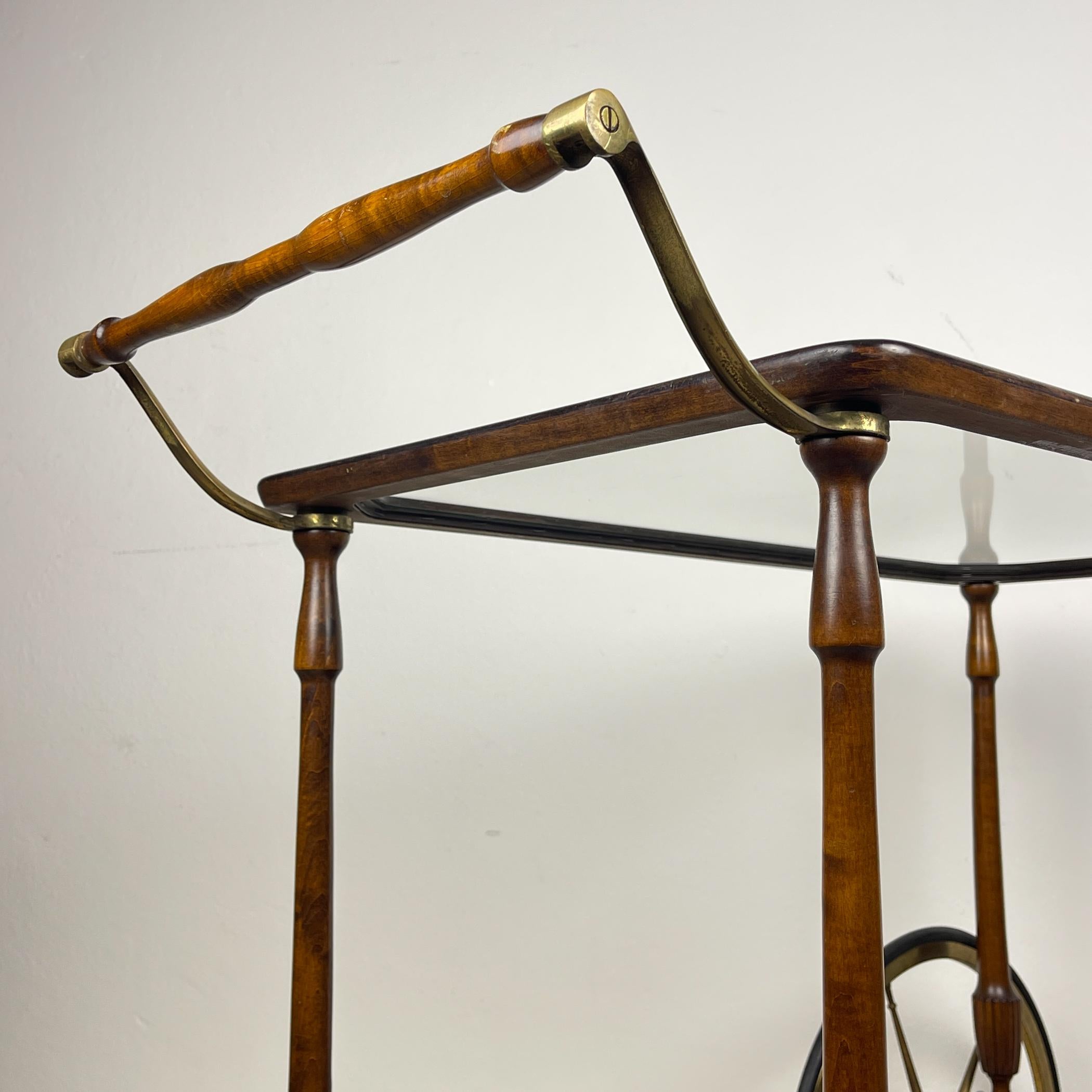 Barwagen aus Holz aus der Mitte des Jahrhunderts, Italien, 1970er Jahre im Angebot 13