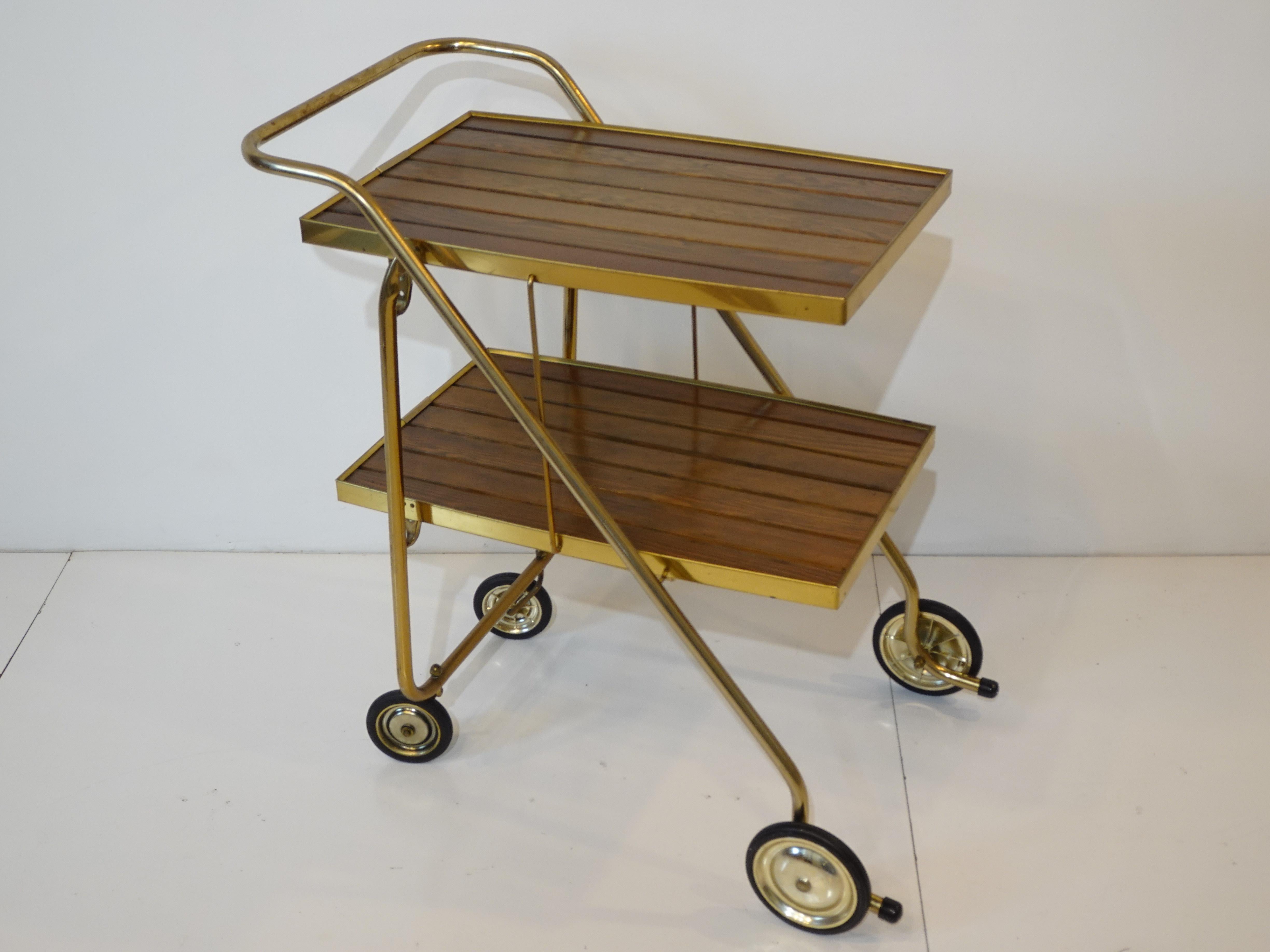 mid century bar cart