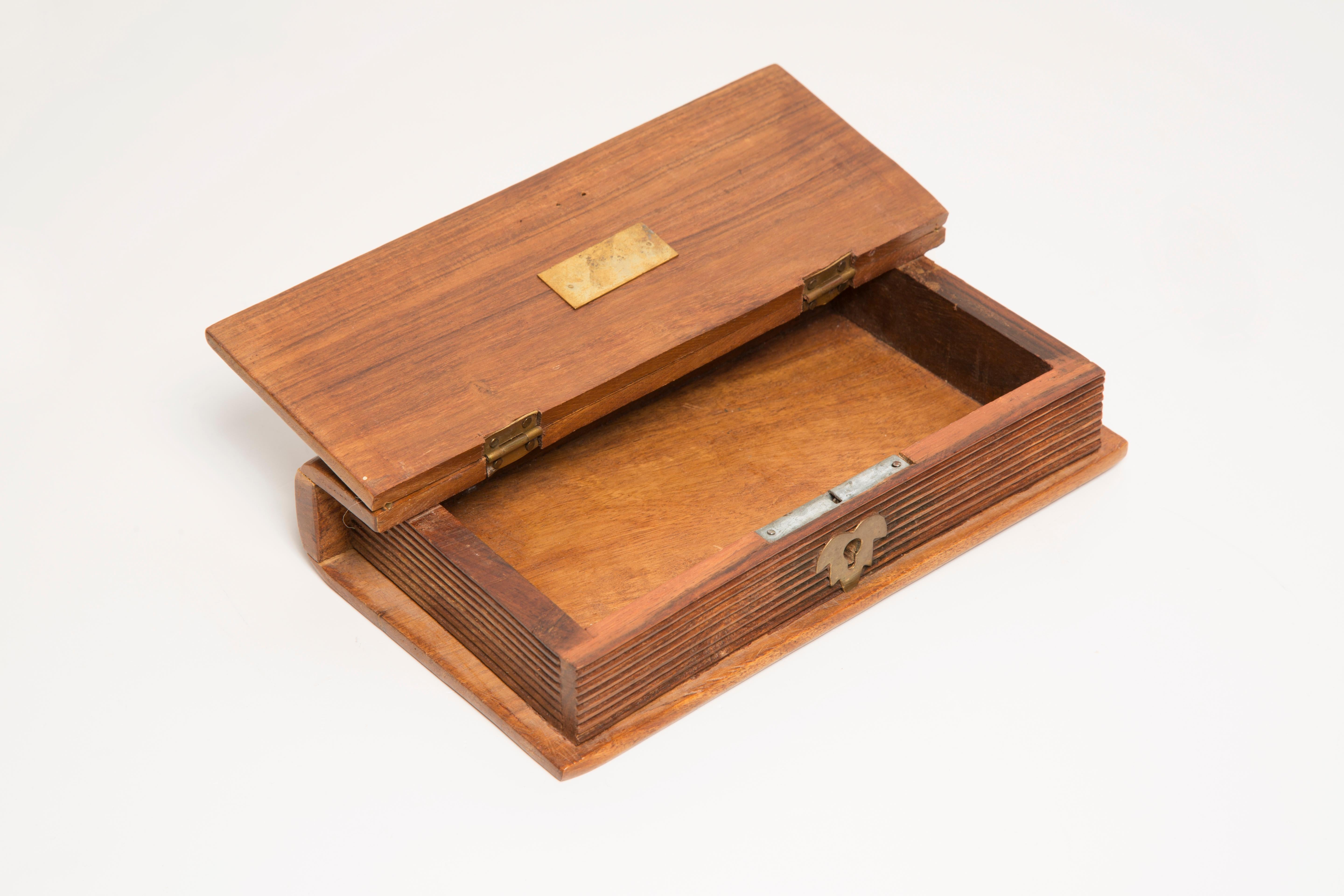 Metal Midcentury Wood Casket, Cigarette Case, or Jewelry Box, Italy, 1960s For Sale