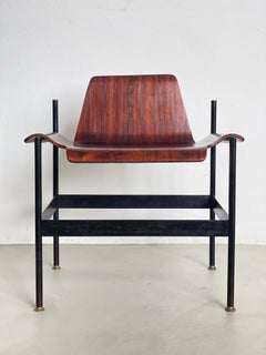 Chaise en bois de style « mid-century » de La Permanente Mobili Cantù, 1959