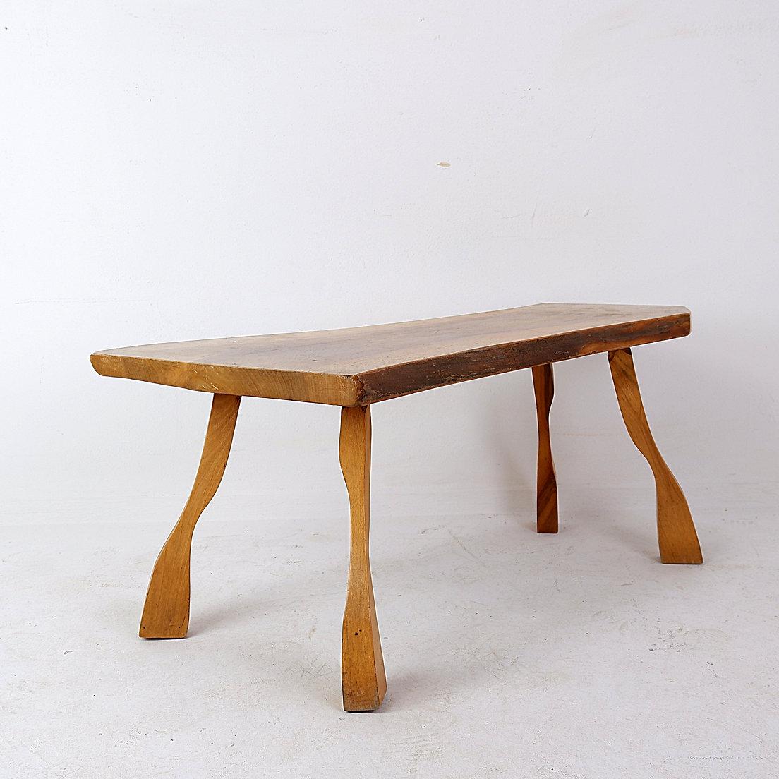 Tavolino da caffè Mid-Century Wood - Stile Brutalista in vendita 2