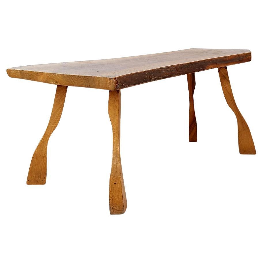 Mid-Century Wood Couchtisch - Brutalistischer Stil