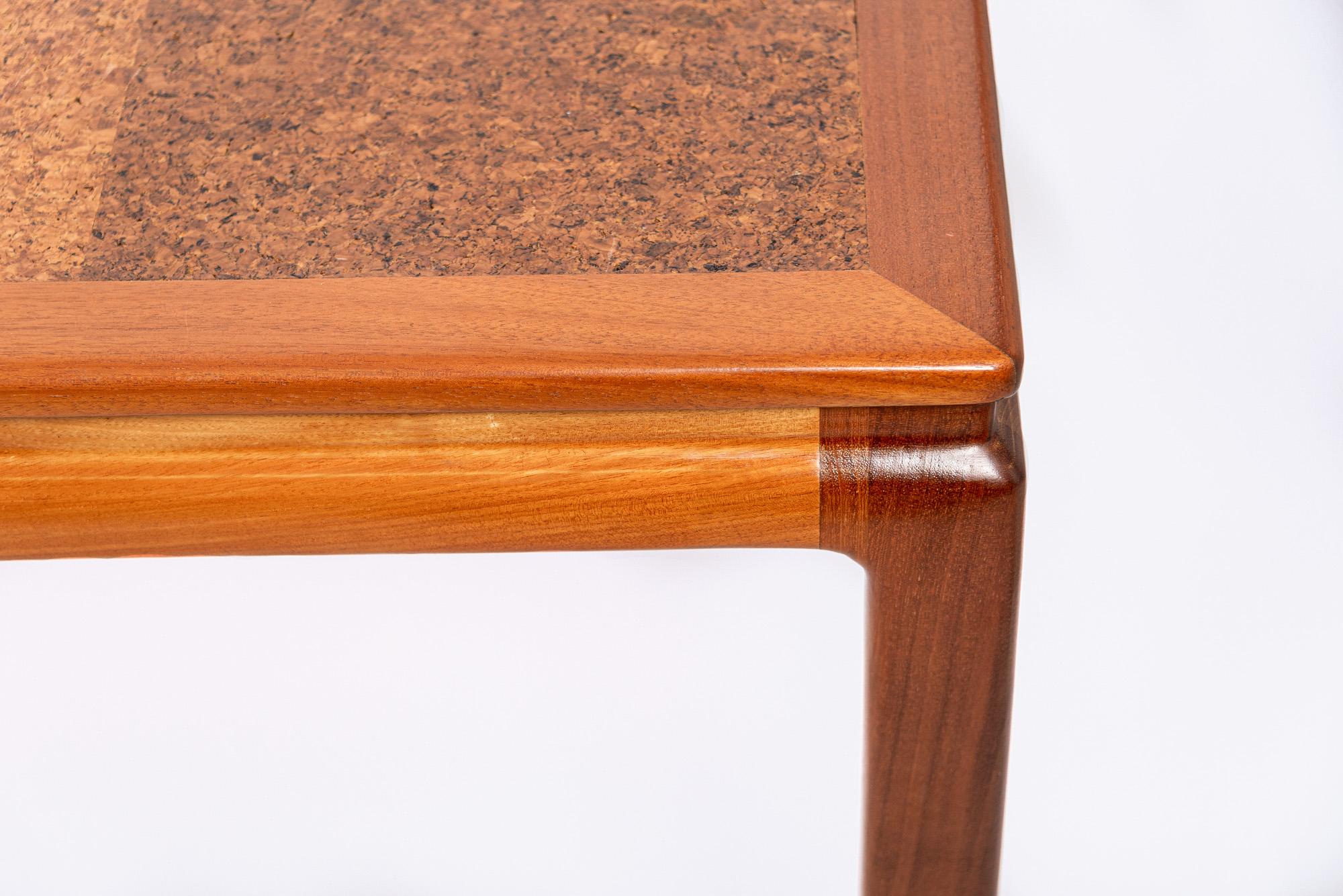 Mid Century Wood & Cork Large Extending Dining Table by Edward Wormley For Sale 4