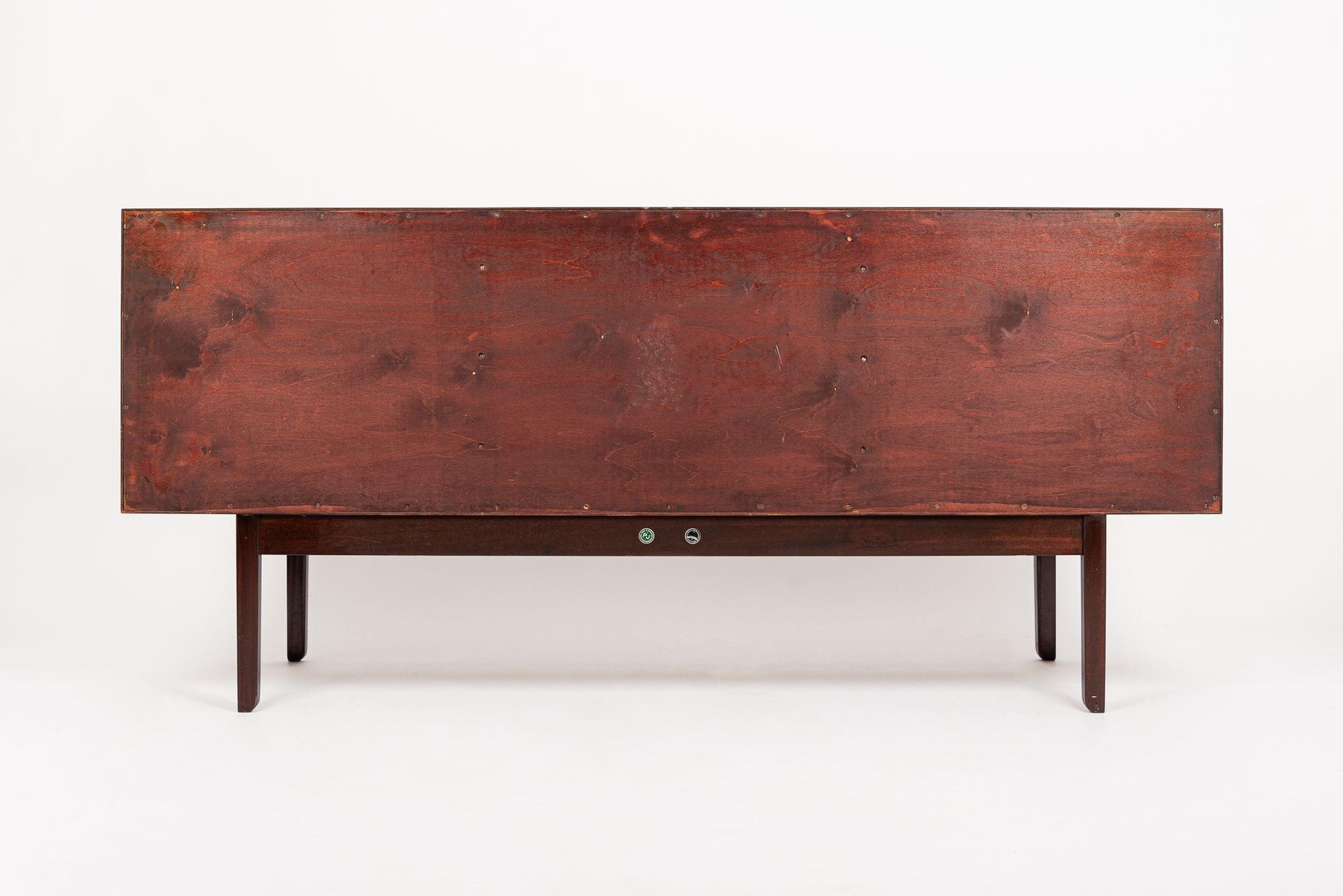 Mid Century Wood Credenza or Sideboard Cabinet by Ole Wanscher For Sale 5