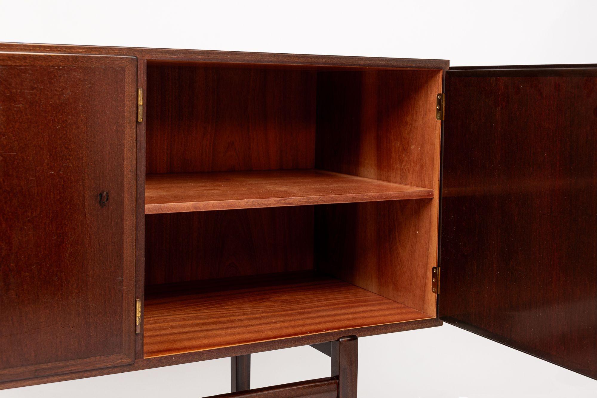 Mid Century Wood Credenza or Sideboard Cabinet by Ole Wanscher For Sale 1