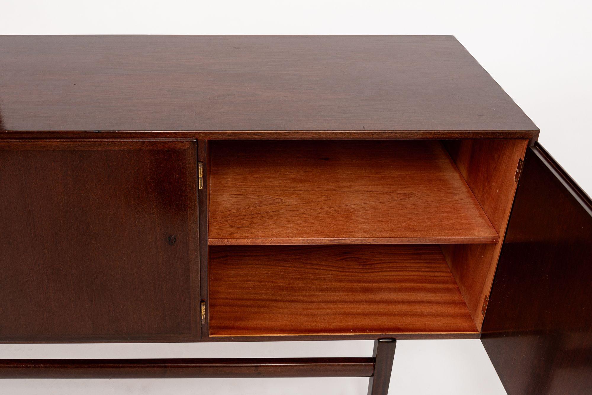 Mid Century Wood Credenza or Sideboard Cabinet by Ole Wanscher For Sale 2