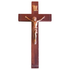 Vintage Midcentury Wood Crucifix