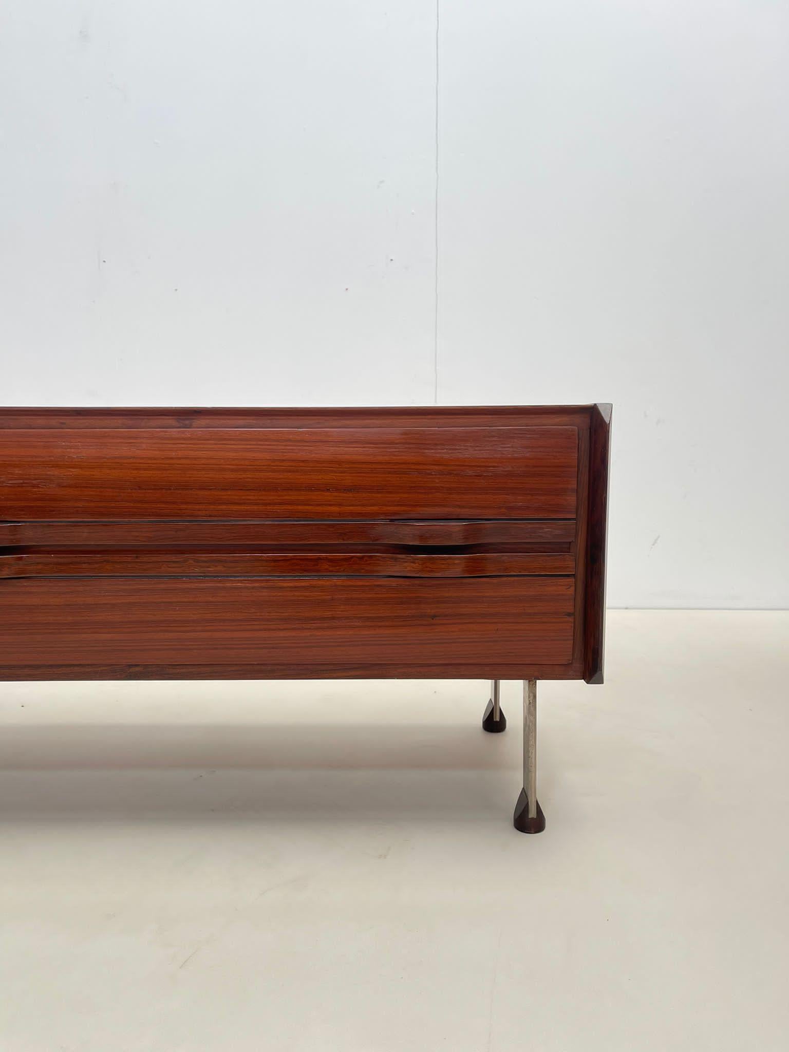 Mid-20th Century Mid-Century Wood Drawers Sideboard, Italy 1960s