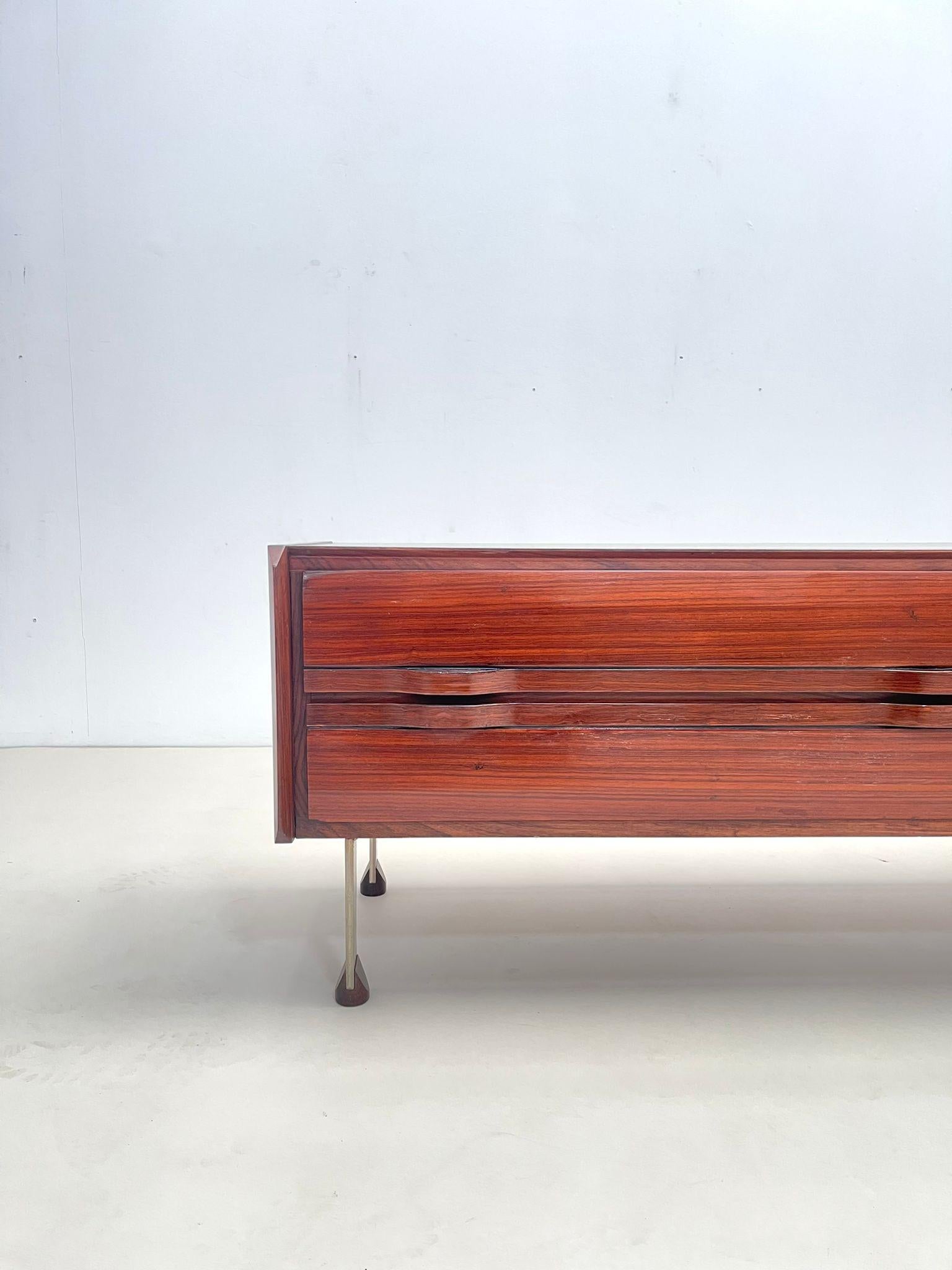 Mid-Century Wood Drawers Sideboard, Italy 1960s 2