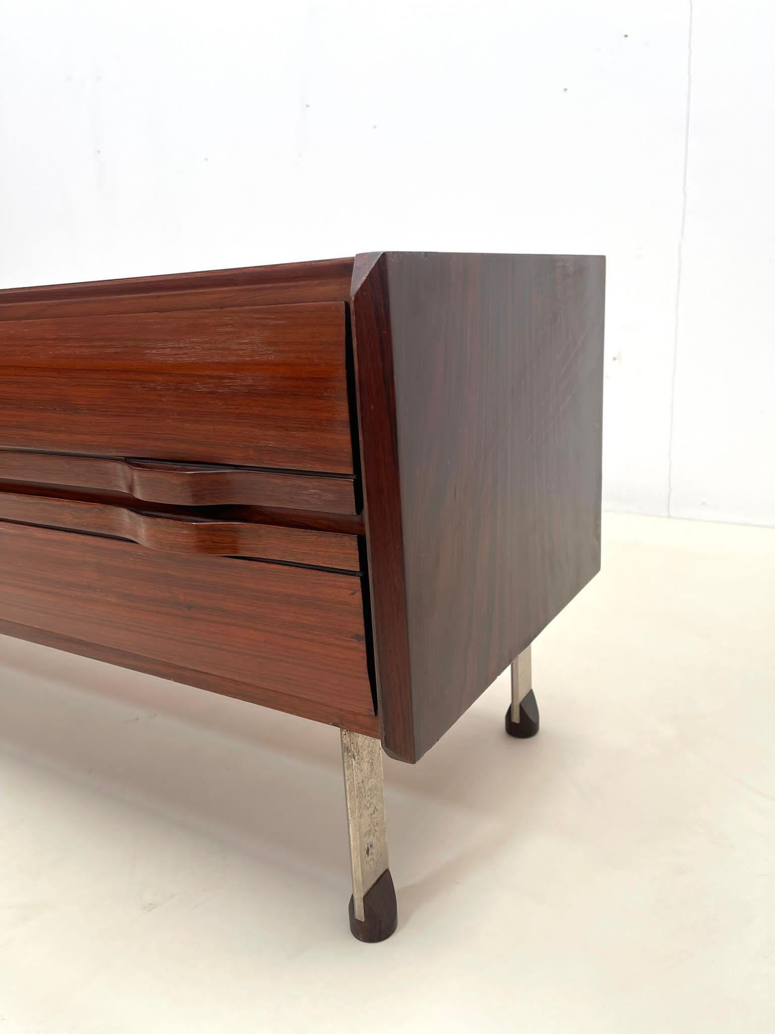 Mid-Century Wood Drawers Sideboard, Italy 1960s 4