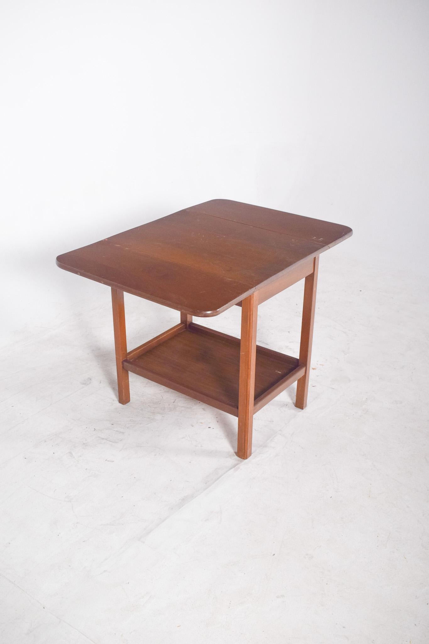 Mid-20th Century Mid Century Wood Flip-Flap Tea Troley Bar Cart For Sale