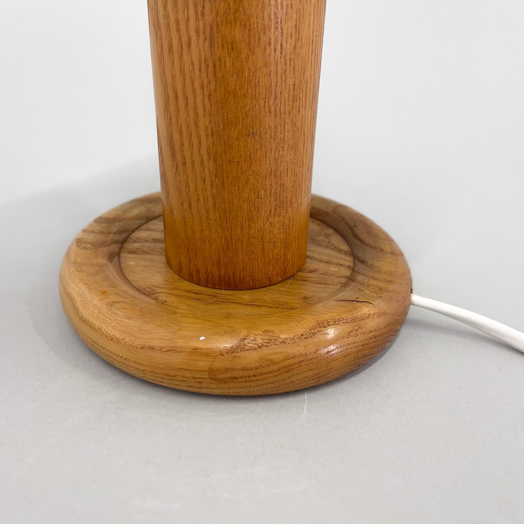 Mid-century Wood & Glass Table Lamp, 1970s For Sale 1