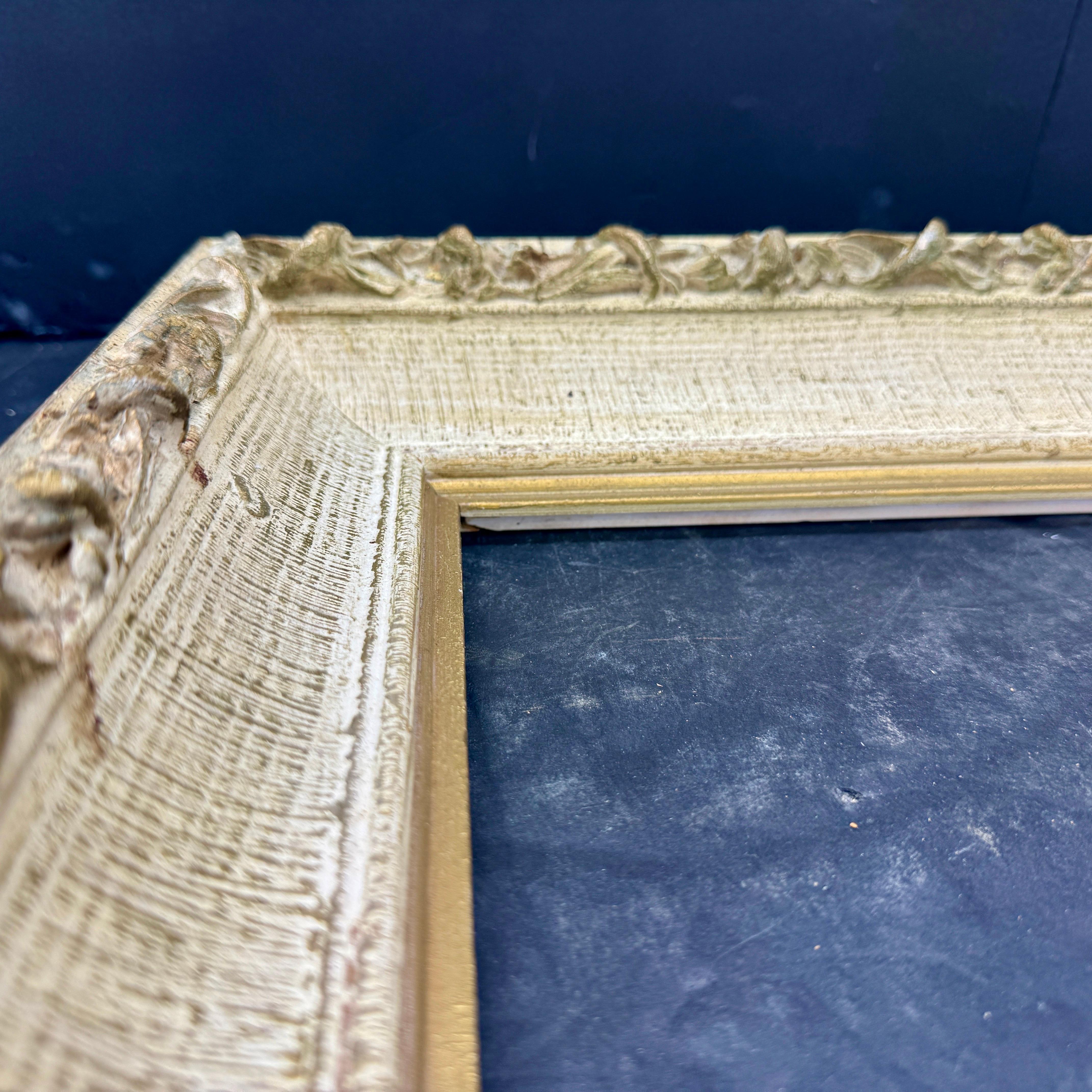 Marco de arte de madera dorada de mediados de siglo 3