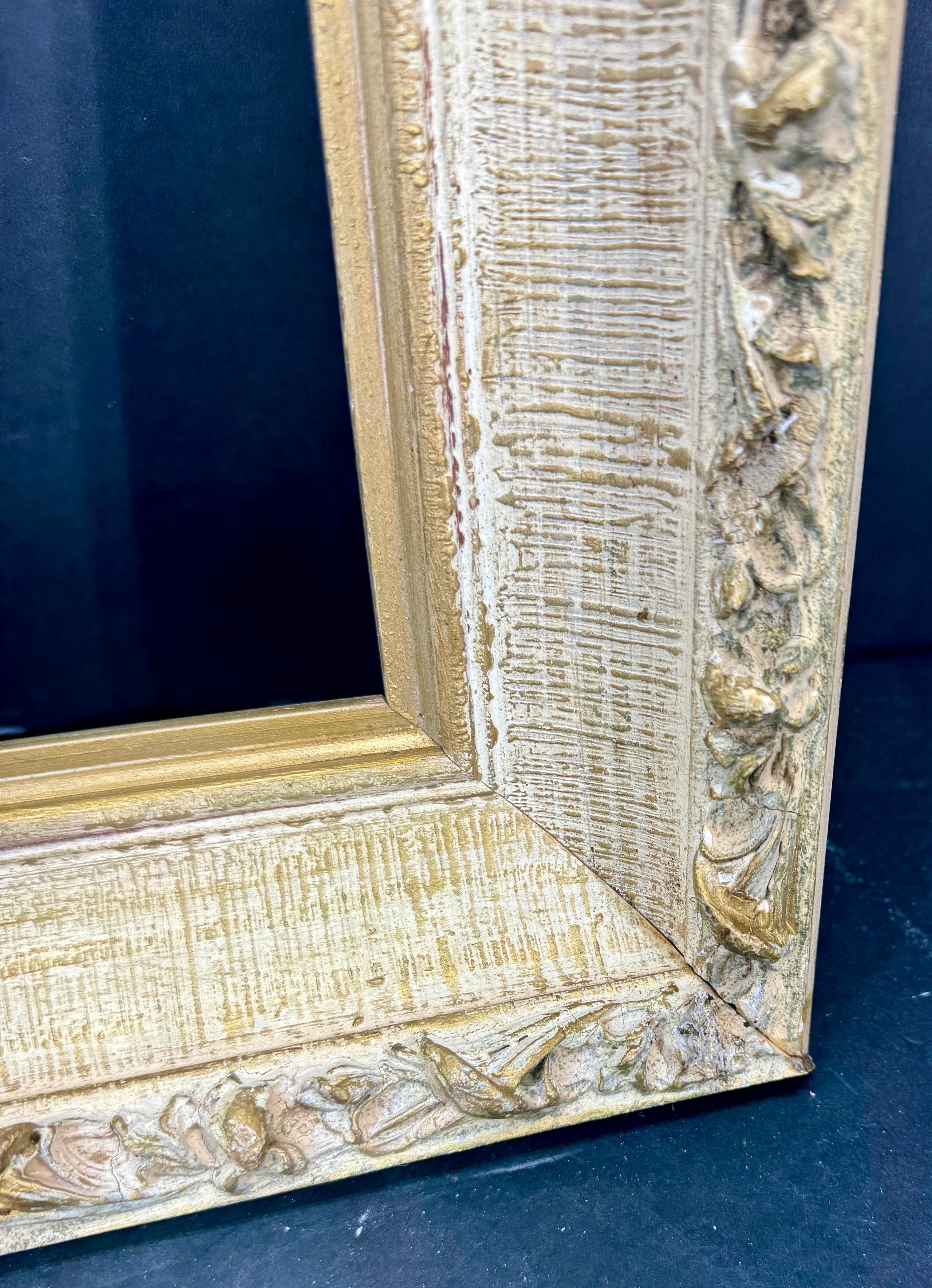 Marco de arte de madera dorada de mediados de siglo en Bueno Estado en Haddonfield, NJ