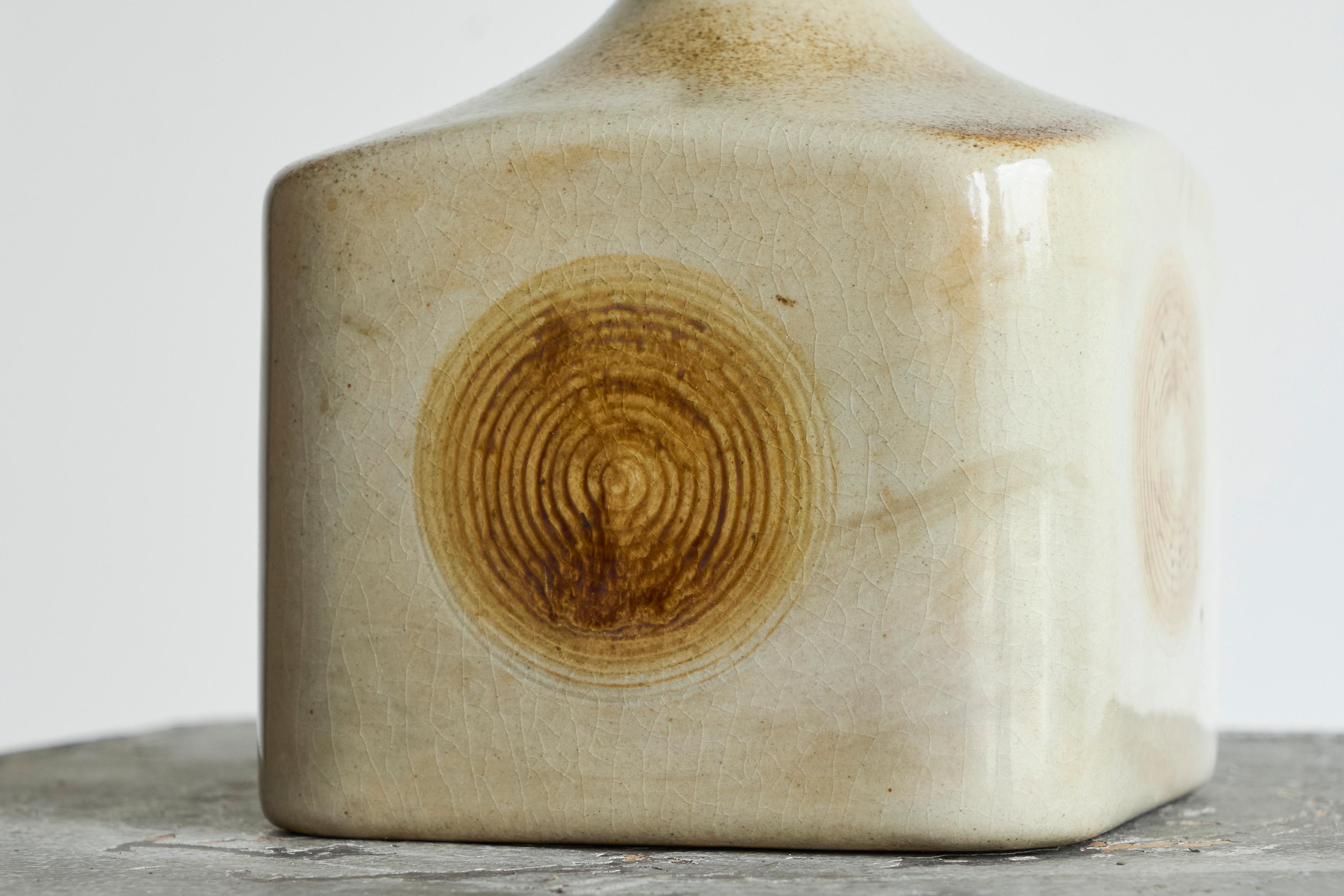 Jarrón de cerámica Studio Pottery de mediados de siglo 