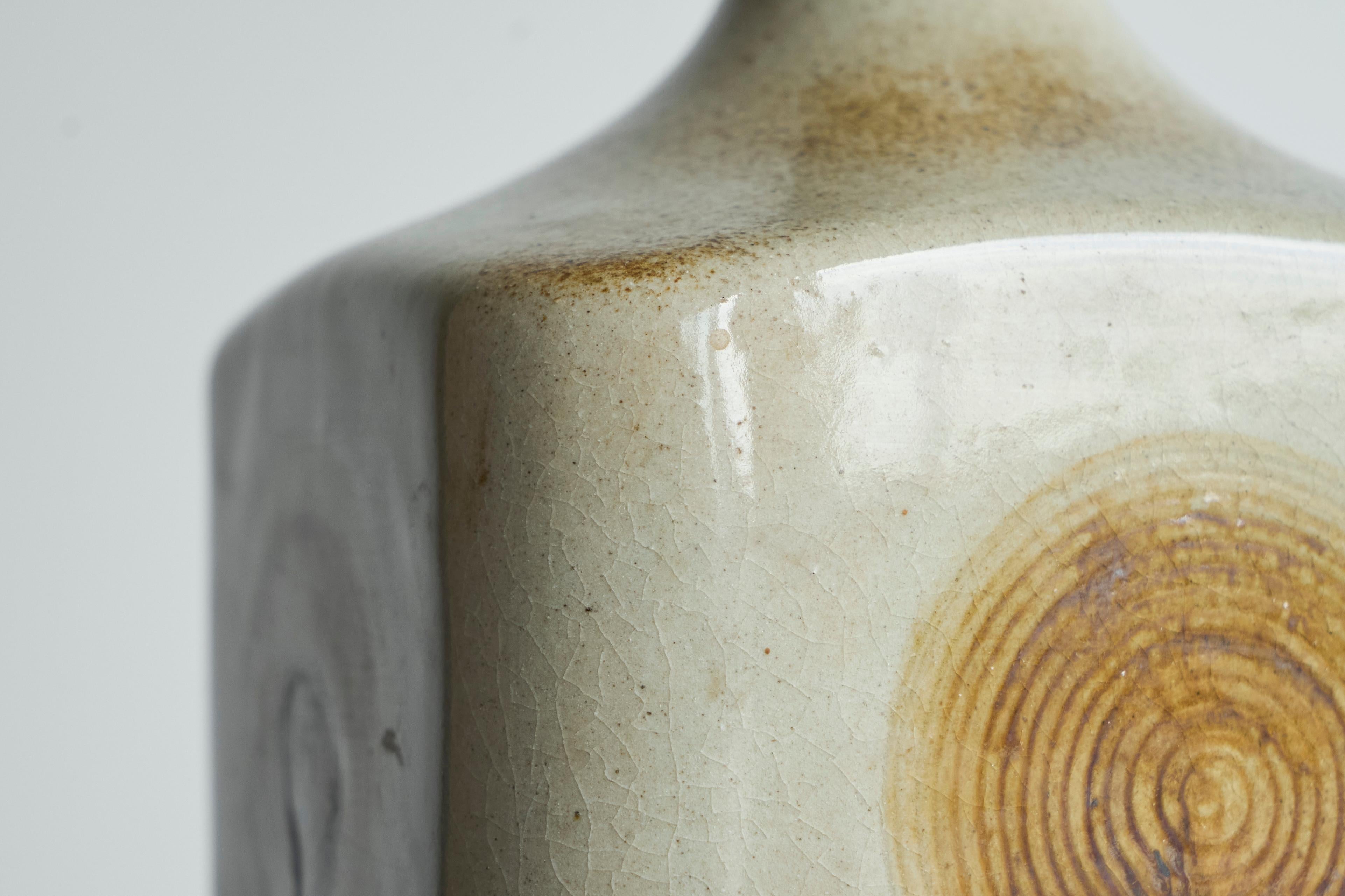 Jarrón de cerámica Studio Pottery de mediados de siglo 