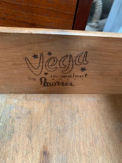 Midcentury Wood Nightstands, Vega by Morris in Walnut