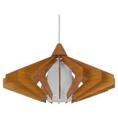 Pendentif en bois du milieu du siècle dernier de Drevo Humpolec, années 1970