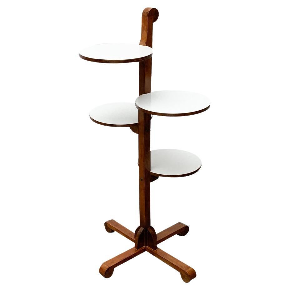 Portavaso in legno di metà secolo nello stile di André Groult, anni '60