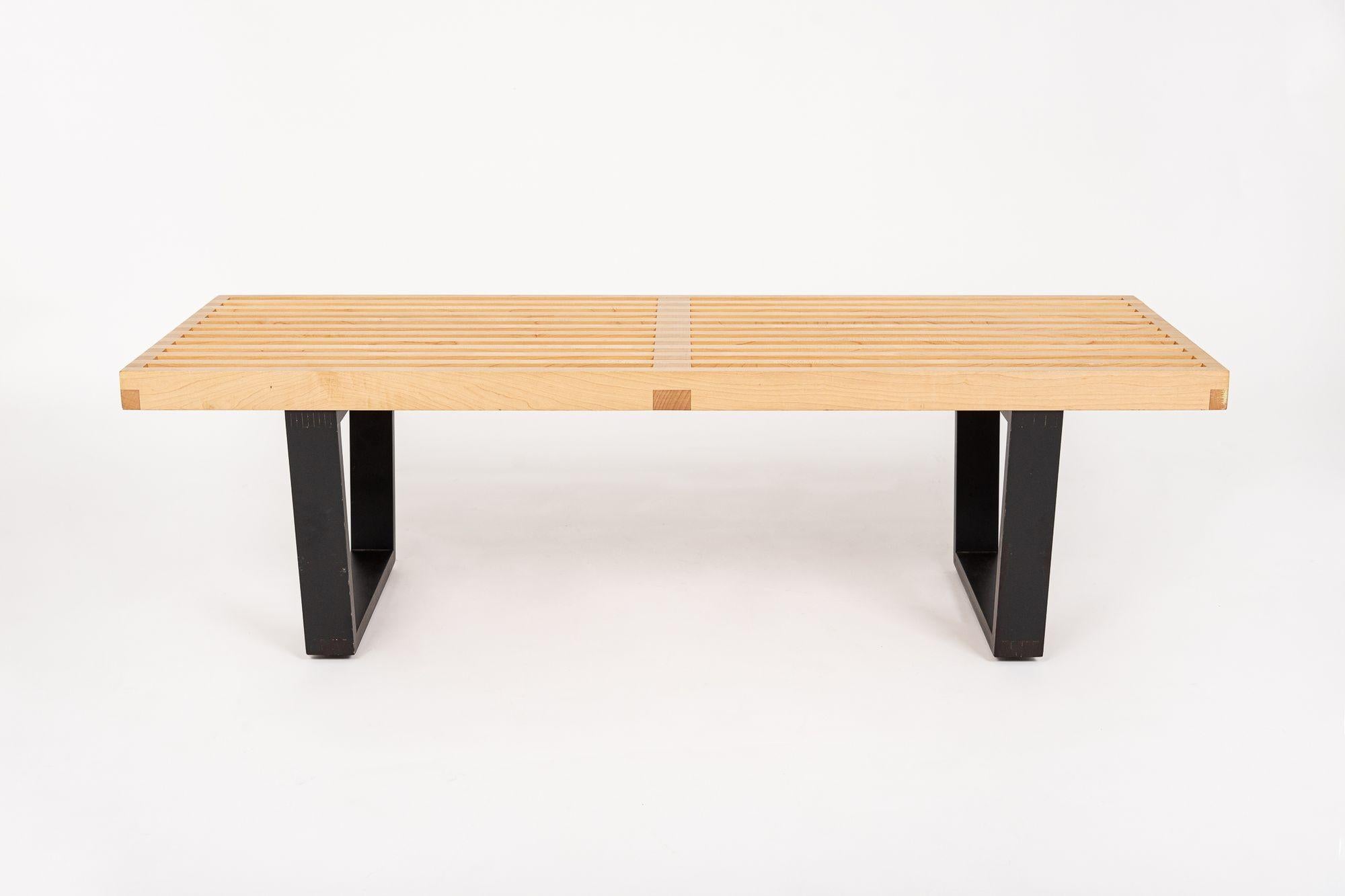 Mid Century Wood Platform Bench by George Nelson for Herman Miller 5