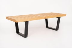 Mid Century Wood Platform Bench by George Nelson for Herman Miller