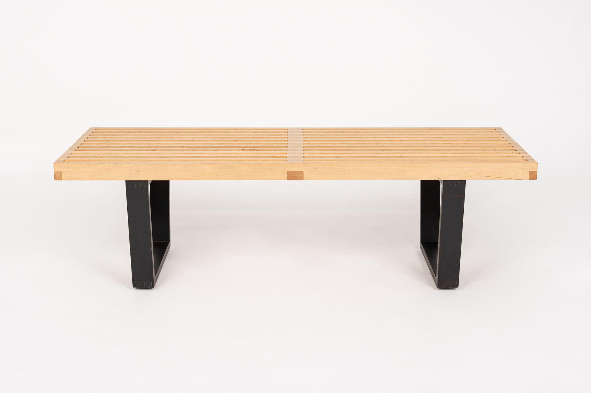 Mid-Century Modern Mid Century Wood Platform Bench by George Nelson for Herman Miller For Sale