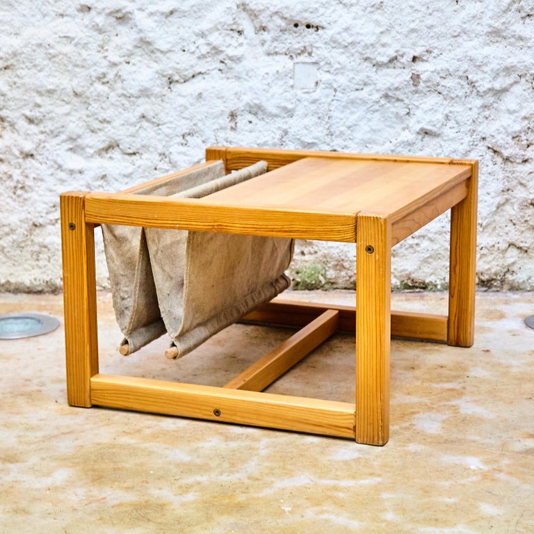 Wood Rack Tables Mid-Century, Wood Rack Coffe Table and Canvas, Circa 1960 For Sale at ...