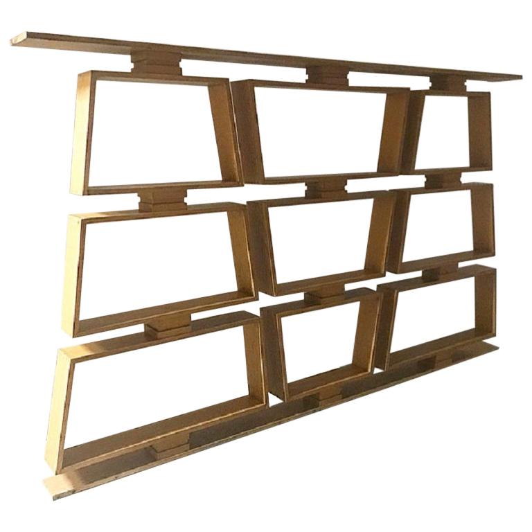 Midcentury Wood Room Divider/Shelves For Sale