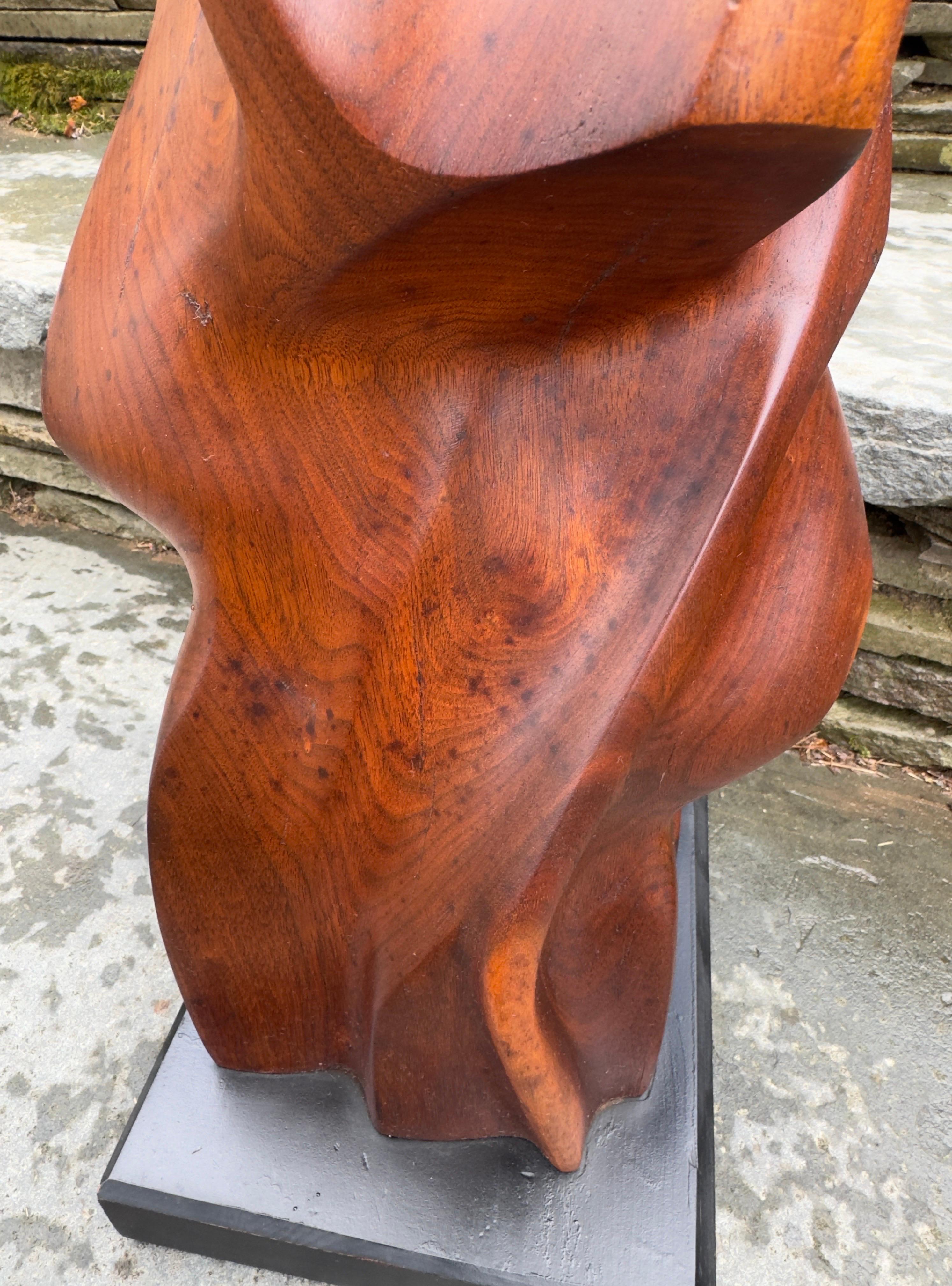 Mid Century Wood sculpture Two Loves by David Allen Modernist in vendita 2