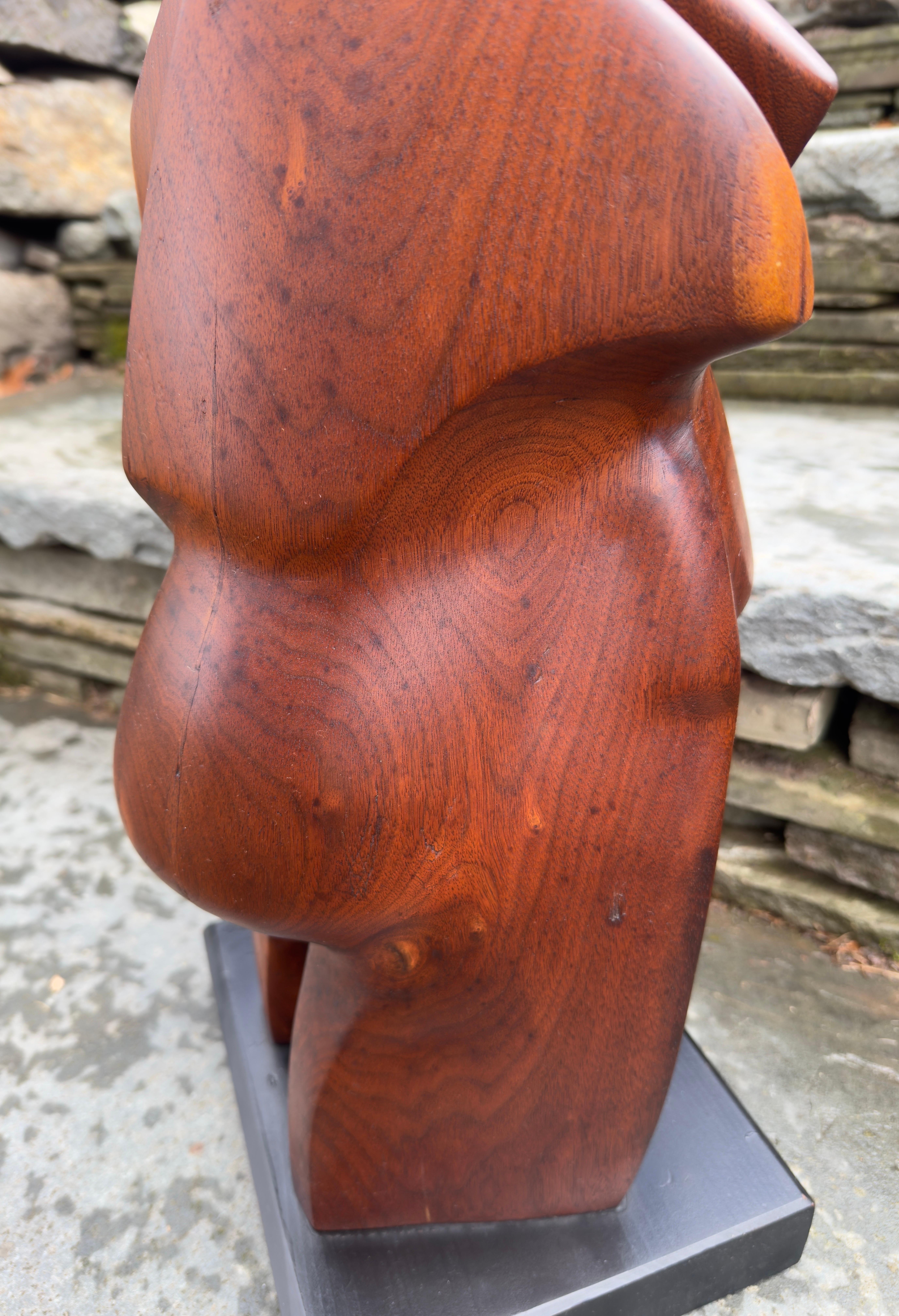 Mid Century Wood sculpture Two Loves by David Allen Modernist in vendita 5