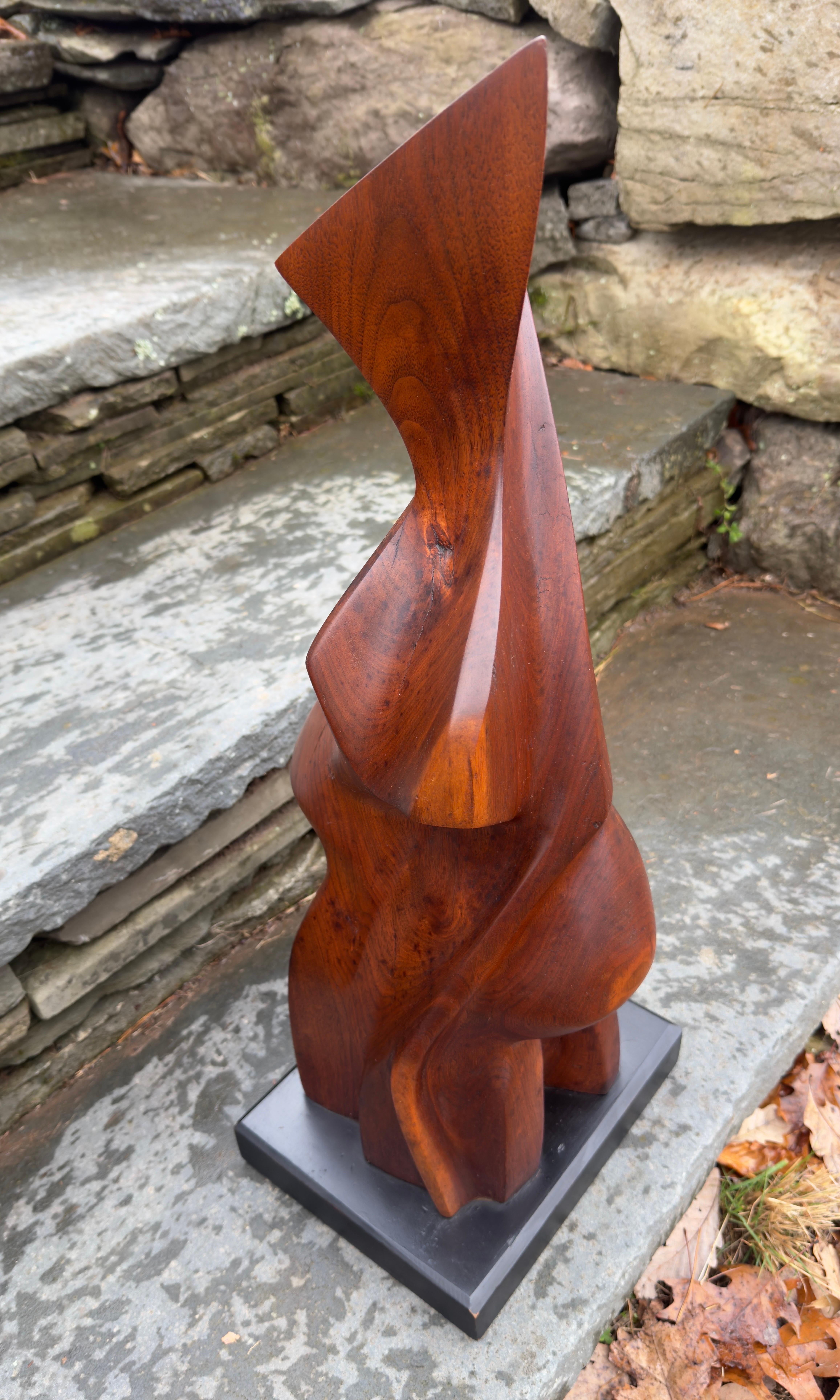 Mid Century Wood sculpture Two Loves by David Allen Modernist in vendita 8