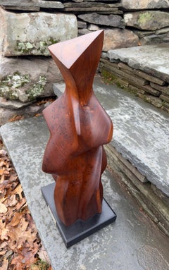 Mid Century Wood sculpture Two Loves by David Allen Modernist