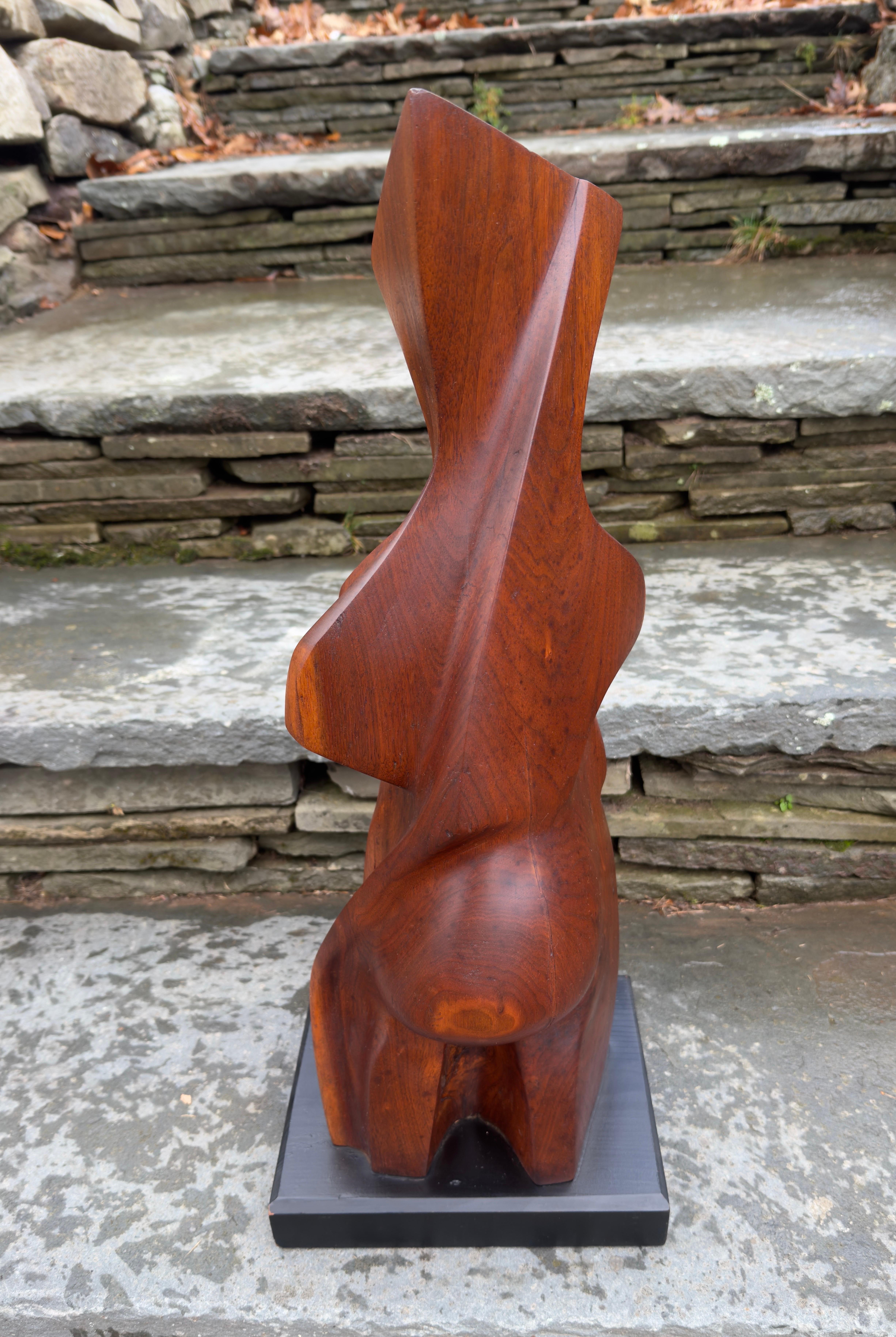 Americano Mid Century Wood sculpture Two Loves by David Allen Modernist in vendita