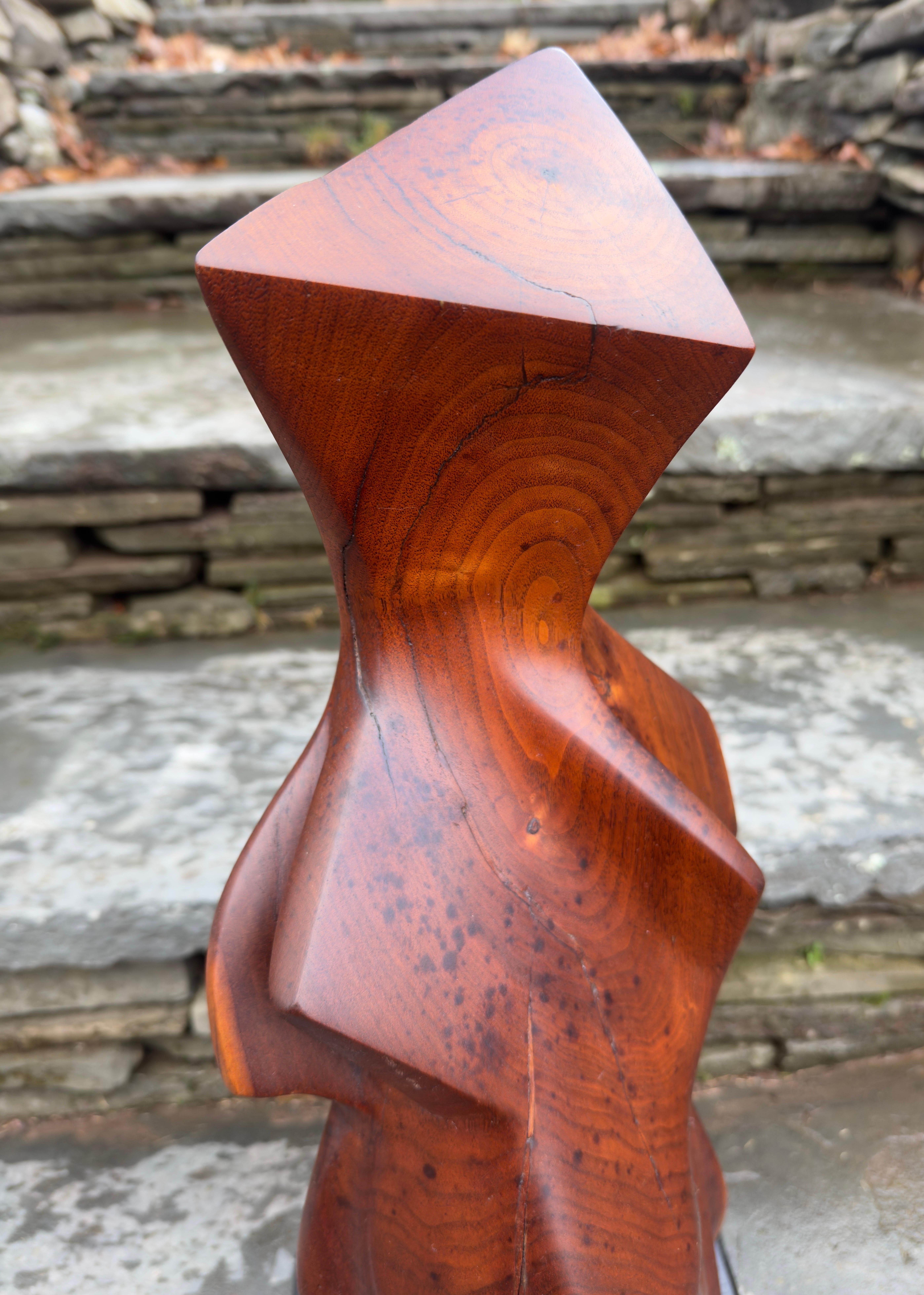 Legno massiccio Mid Century Wood sculpture Two Loves by David Allen Modernist in vendita