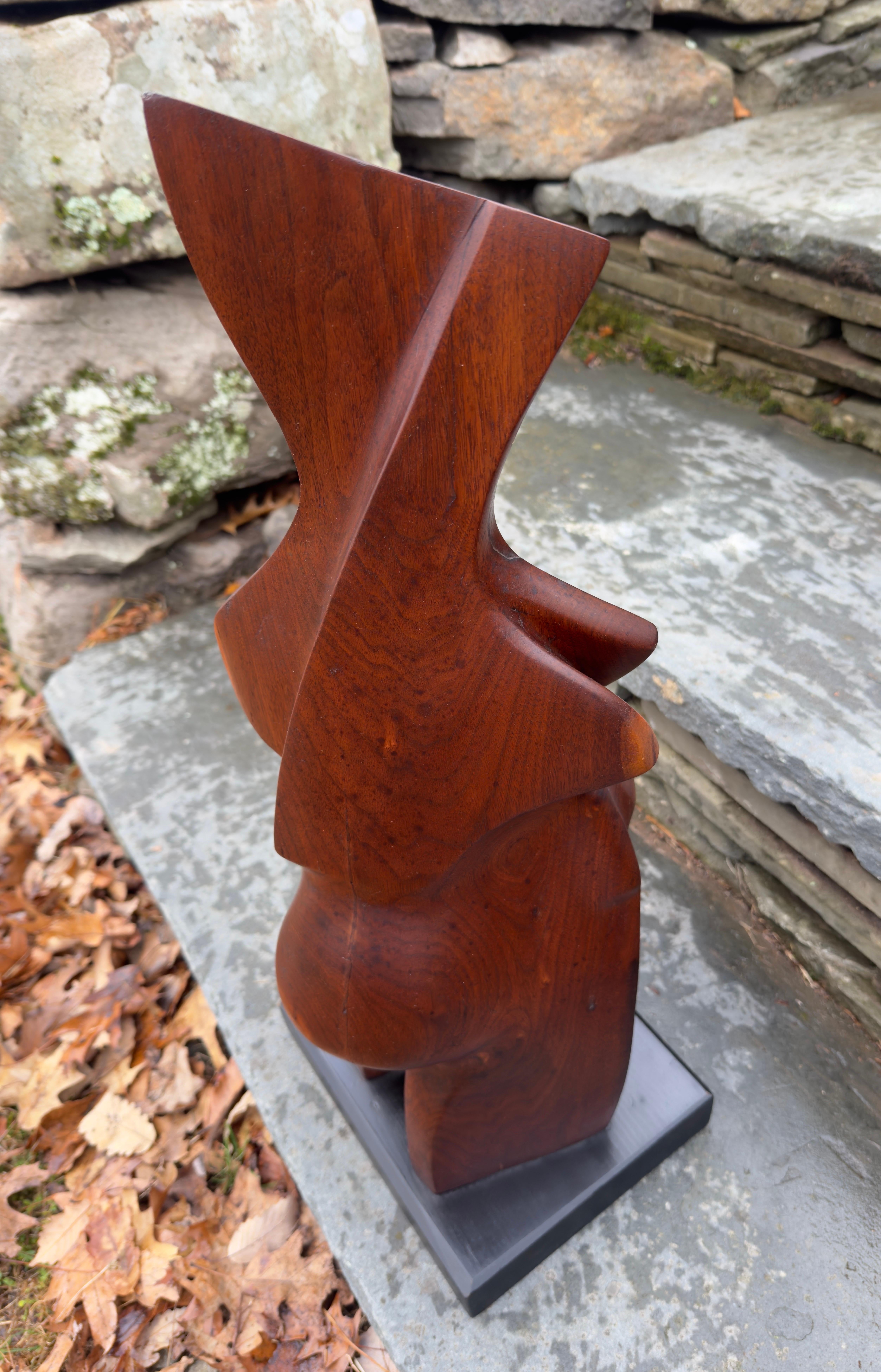 Mid Century Wood sculpture Two Loves by David Allen Modernist in vendita 1