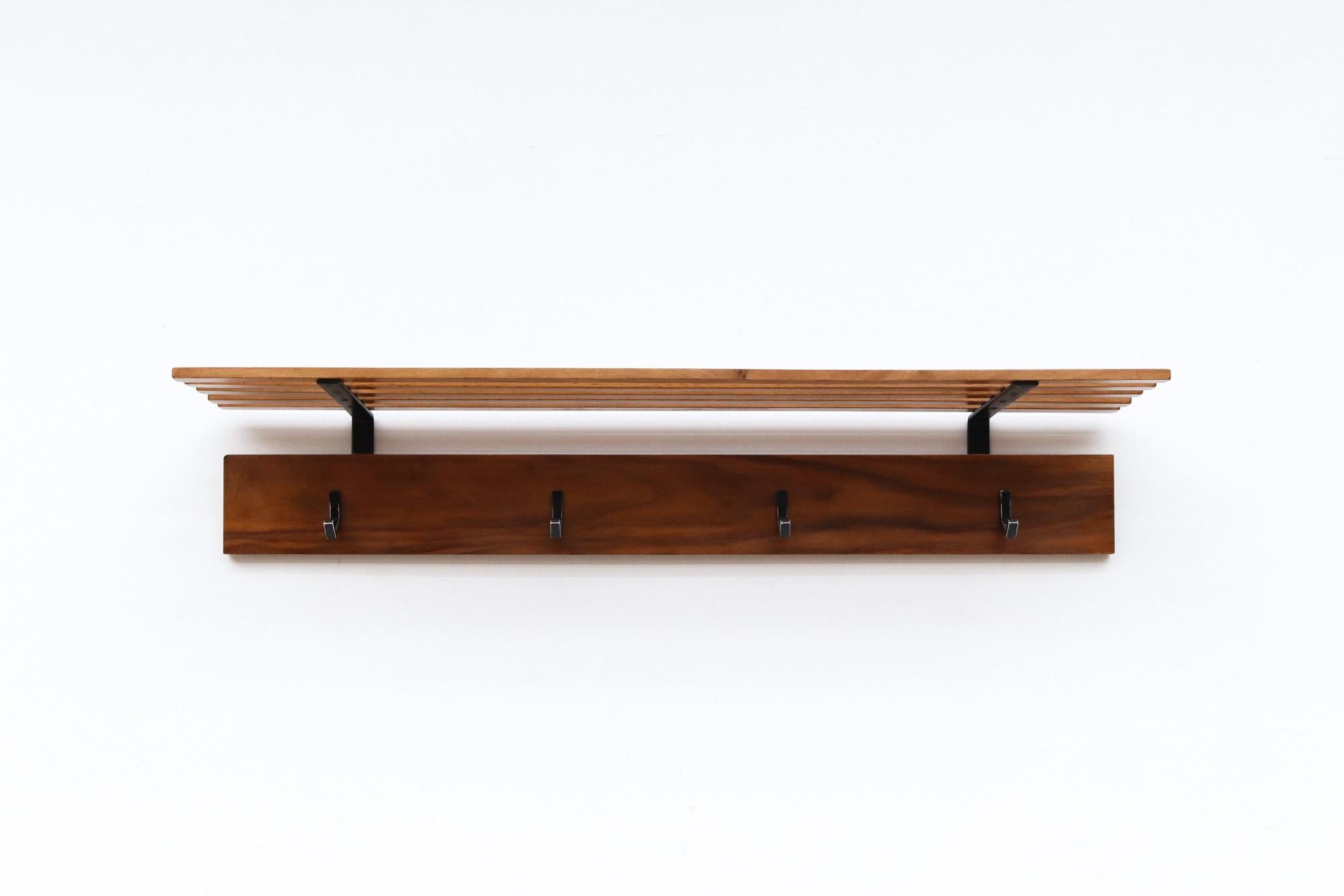 wood slat coat rack