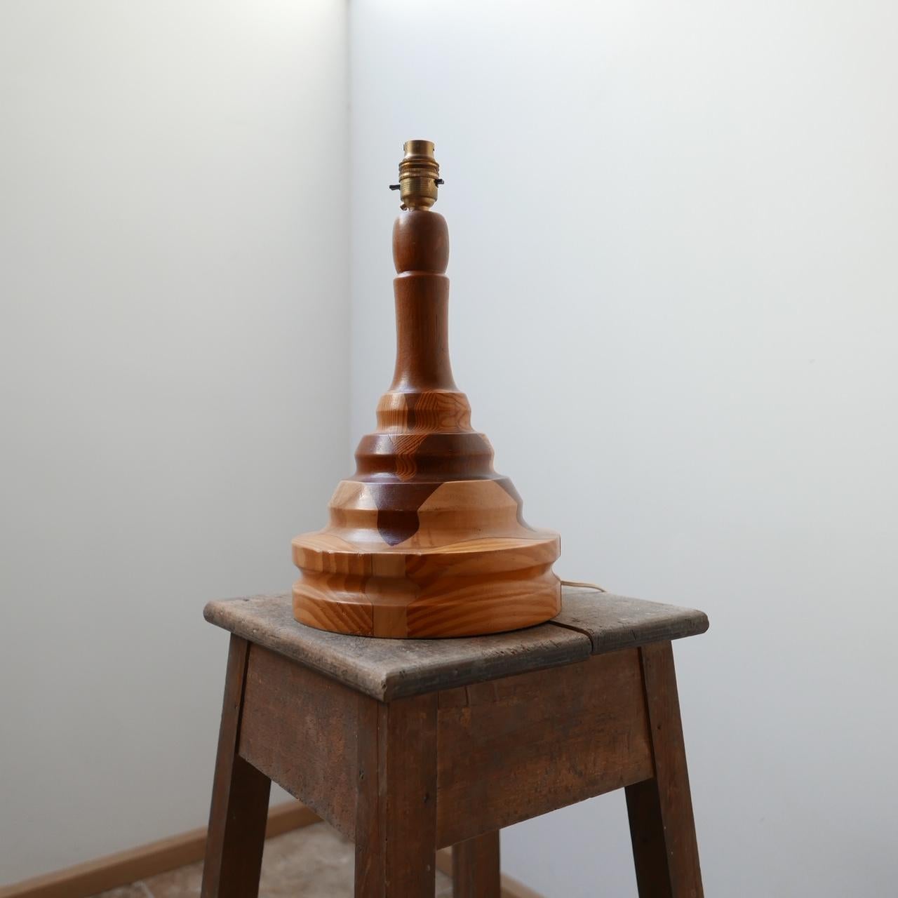 Mid-Century Modern Midcentury Wood Specimen Table Lamp For Sale