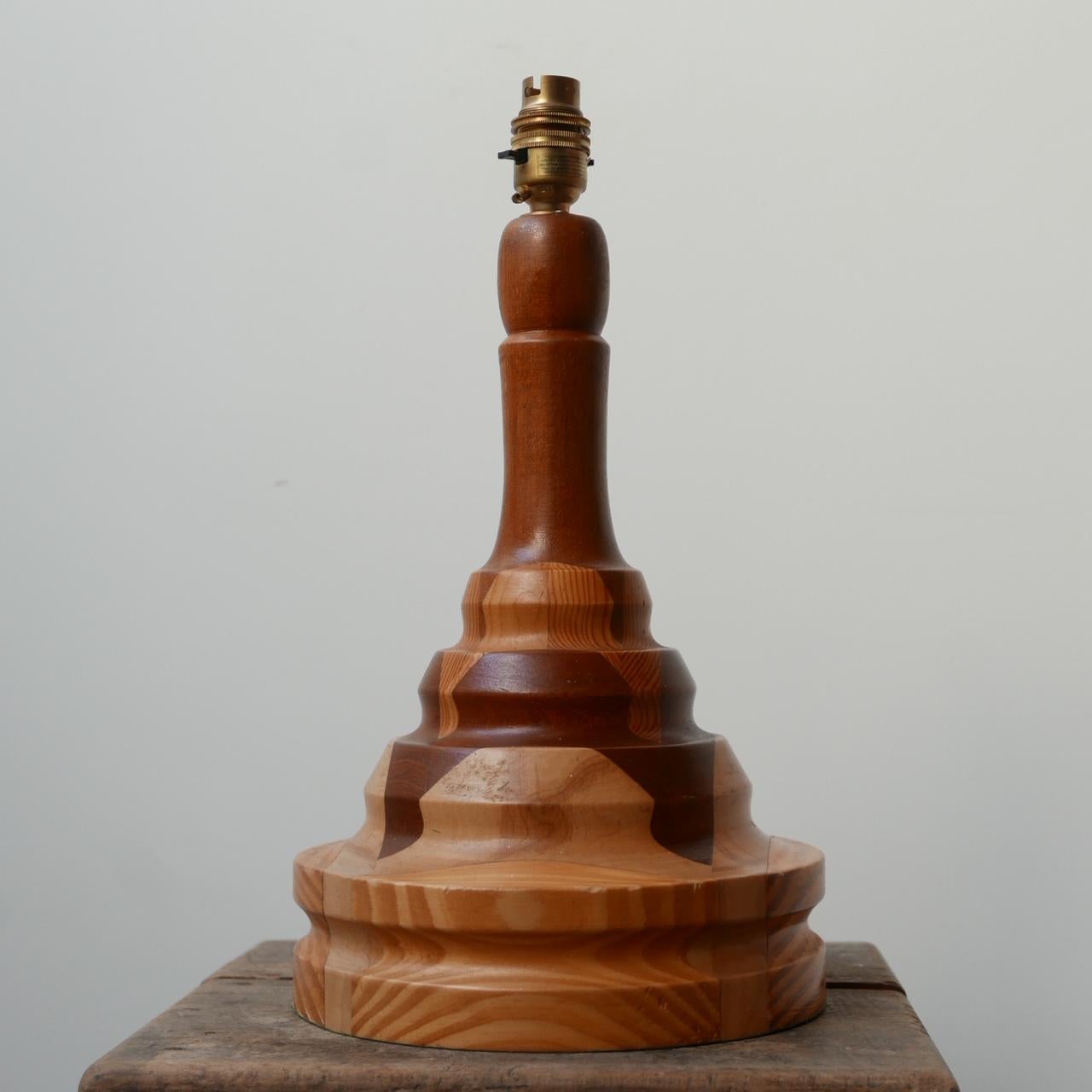 Mid-20th Century Midcentury Wood Specimen Table Lamp For Sale