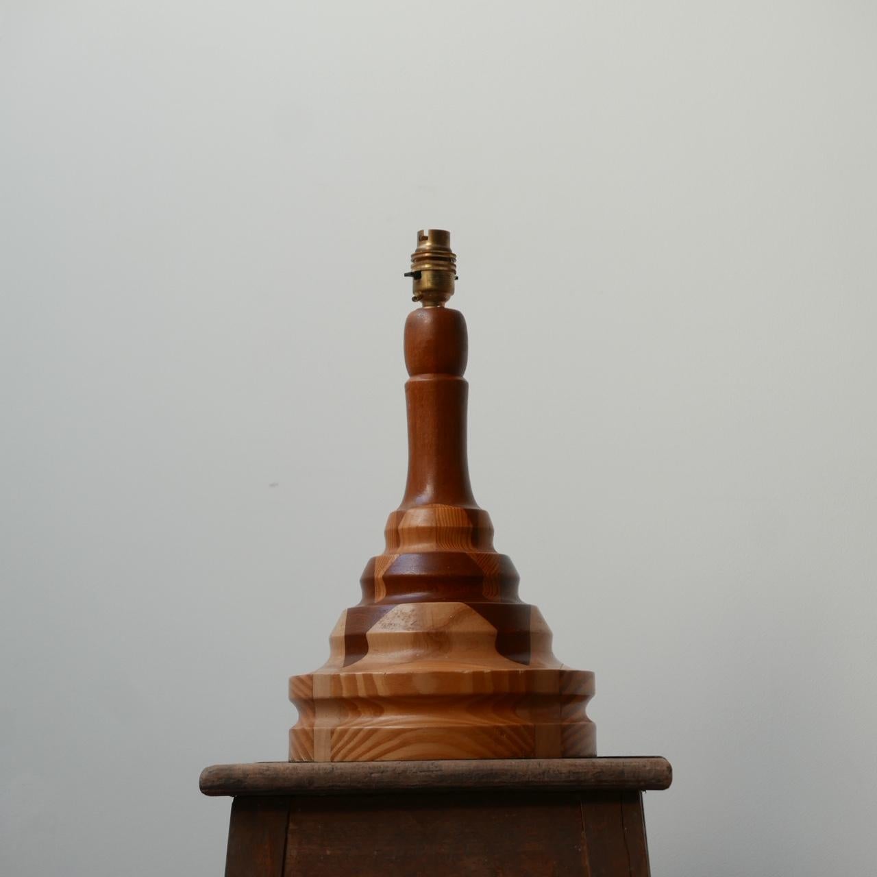 Midcentury Wood Specimen Table Lamp For Sale 1