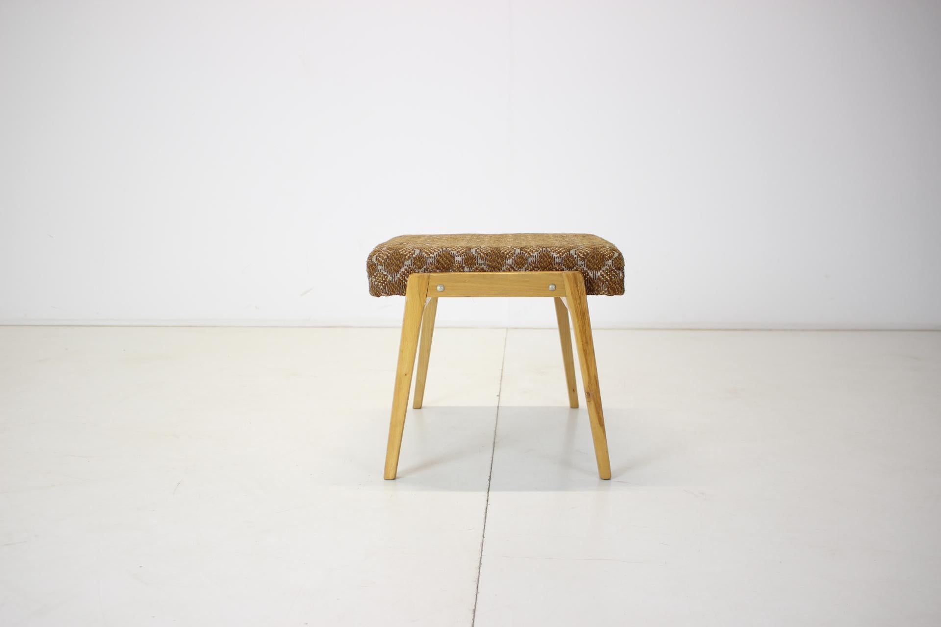 Mid-Century Wood Stool or Footstool/Ton, 1966’s In Good Condition For Sale In Praha, CZ