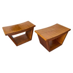 Mid Century Wood Stools by Fratelli Rigamonti, Italy, 1950s