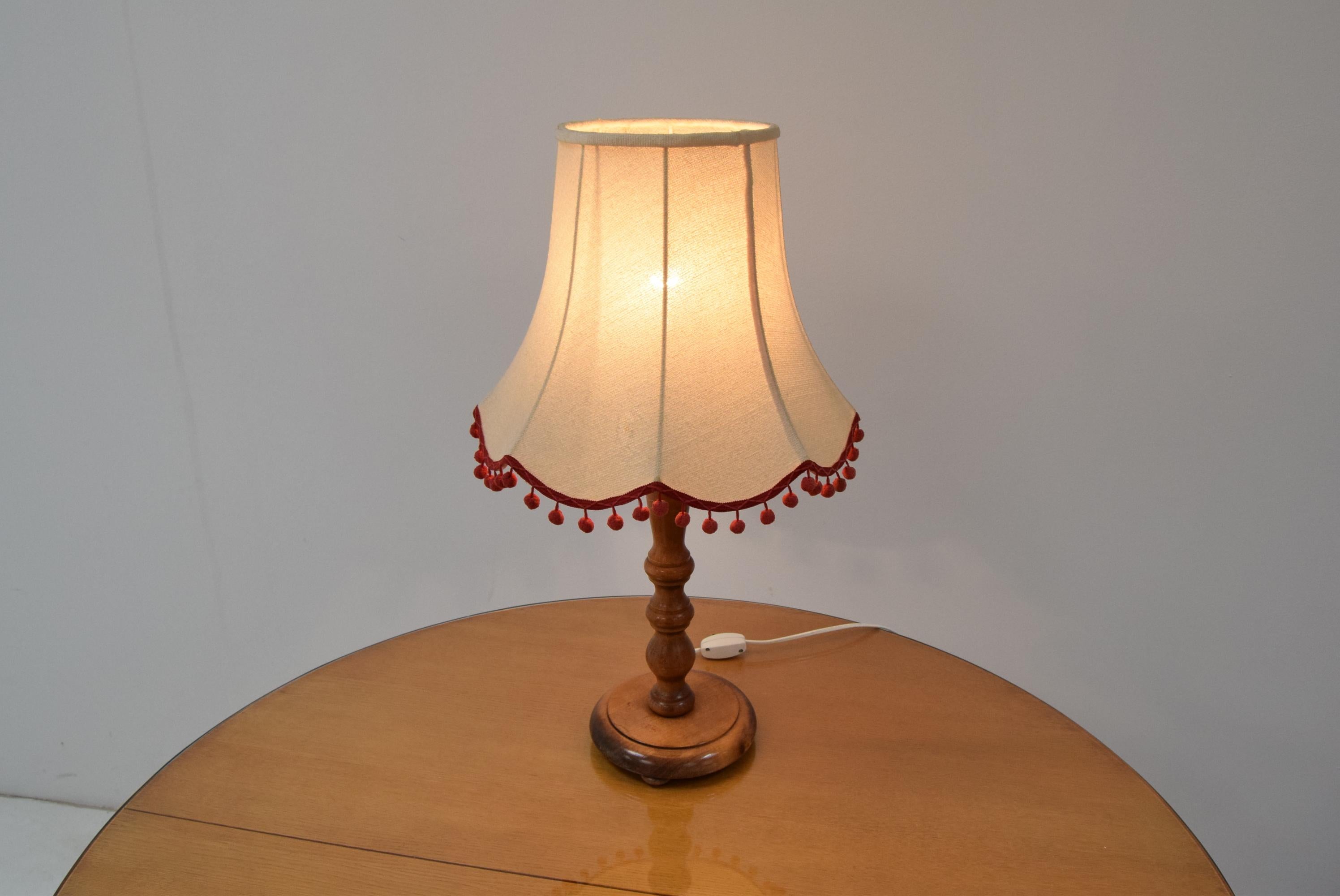 Mid-Century Modern Midcentury Wood Table Lamp, 1970s For Sale