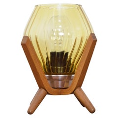 Mid-Century Wood Table Lamp by Drevo Humpolec, 1970’s