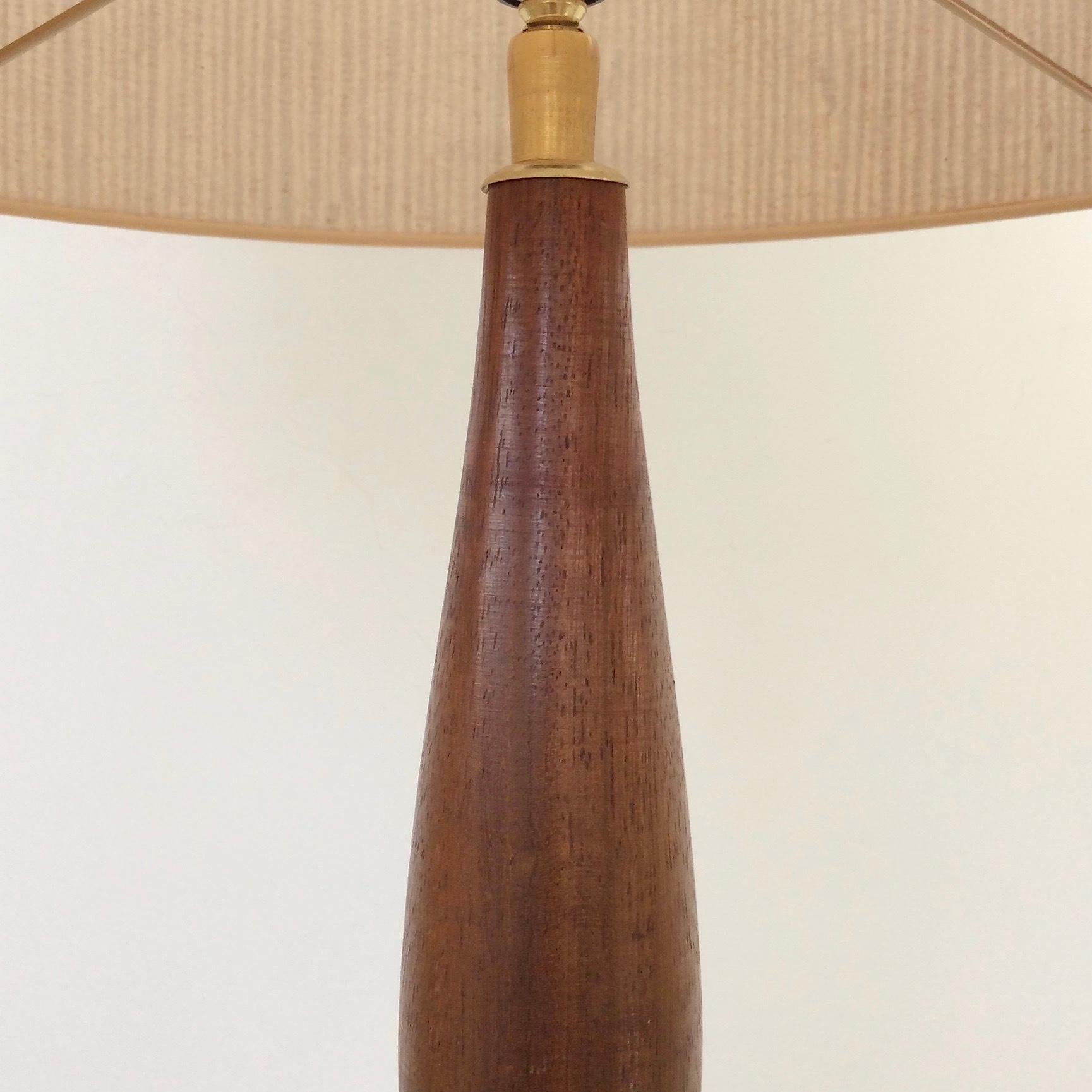 Late 20th Century Mid-Century Wood Table Lamp, circa 1970, Italy For Sale
