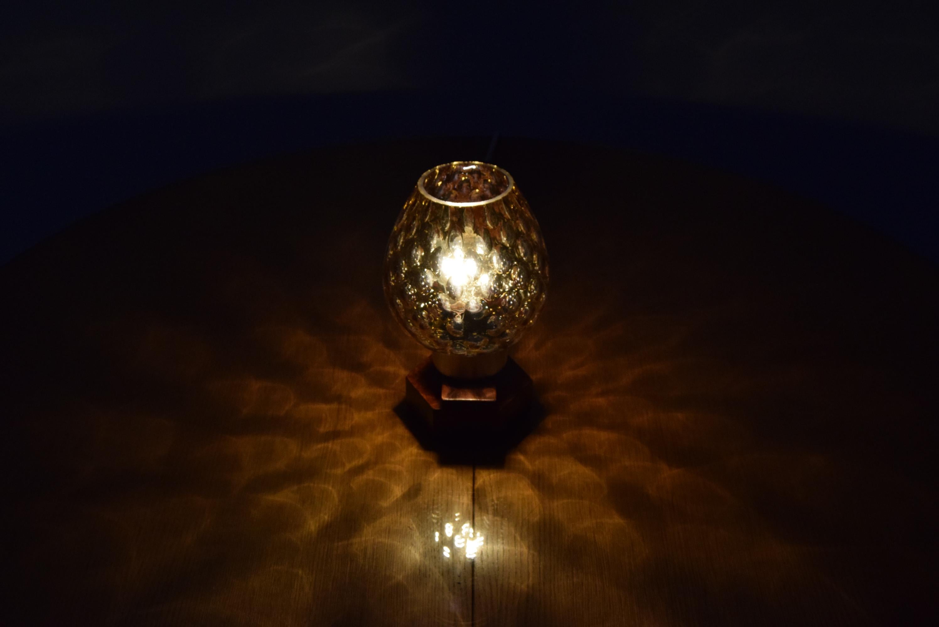 Mid-20th Century Midcentury Wood Table Lamp/ Drevo Humpolec, 1960s For Sale